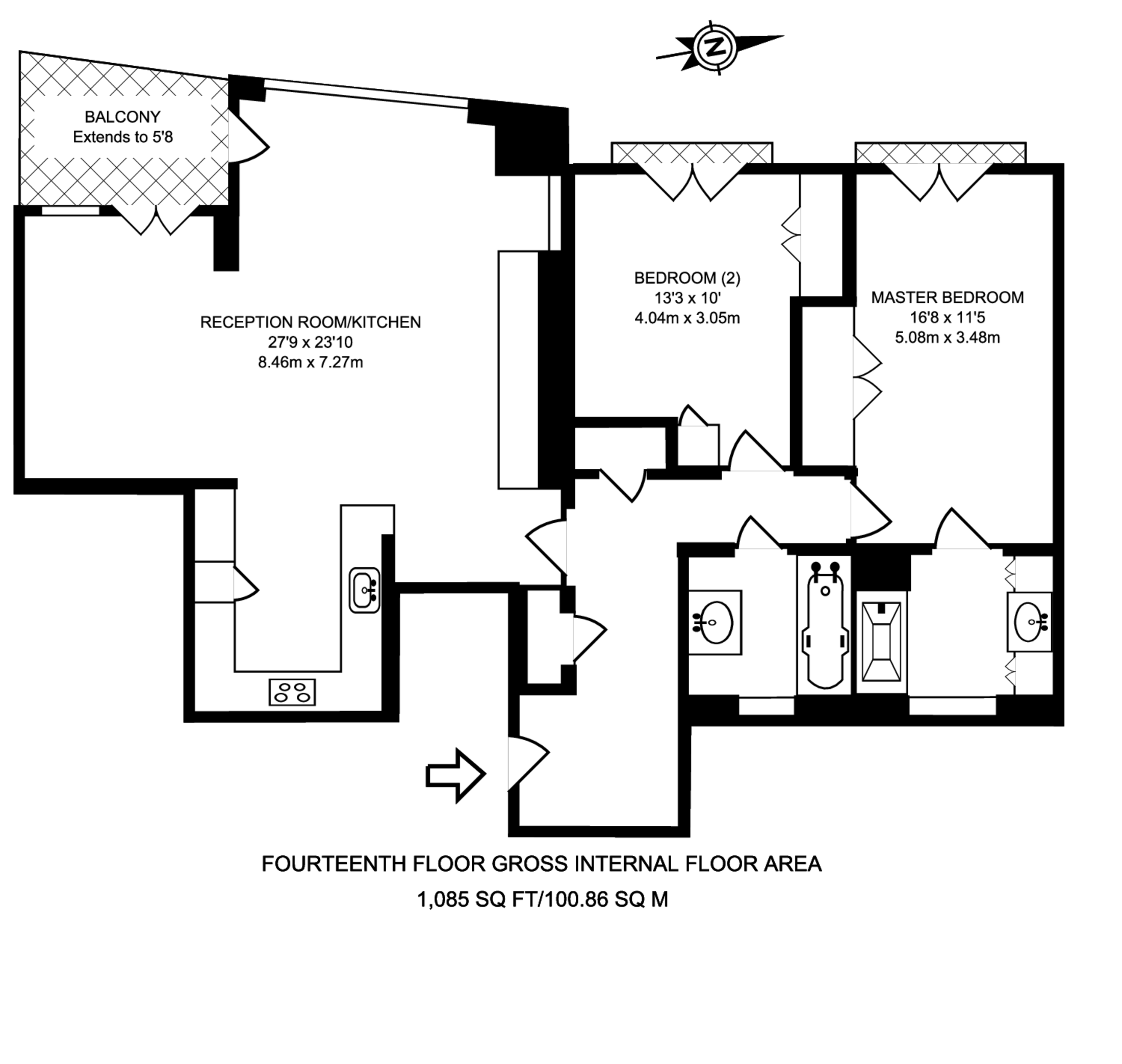 New Providence Wharf, Canary Wharf floorplan