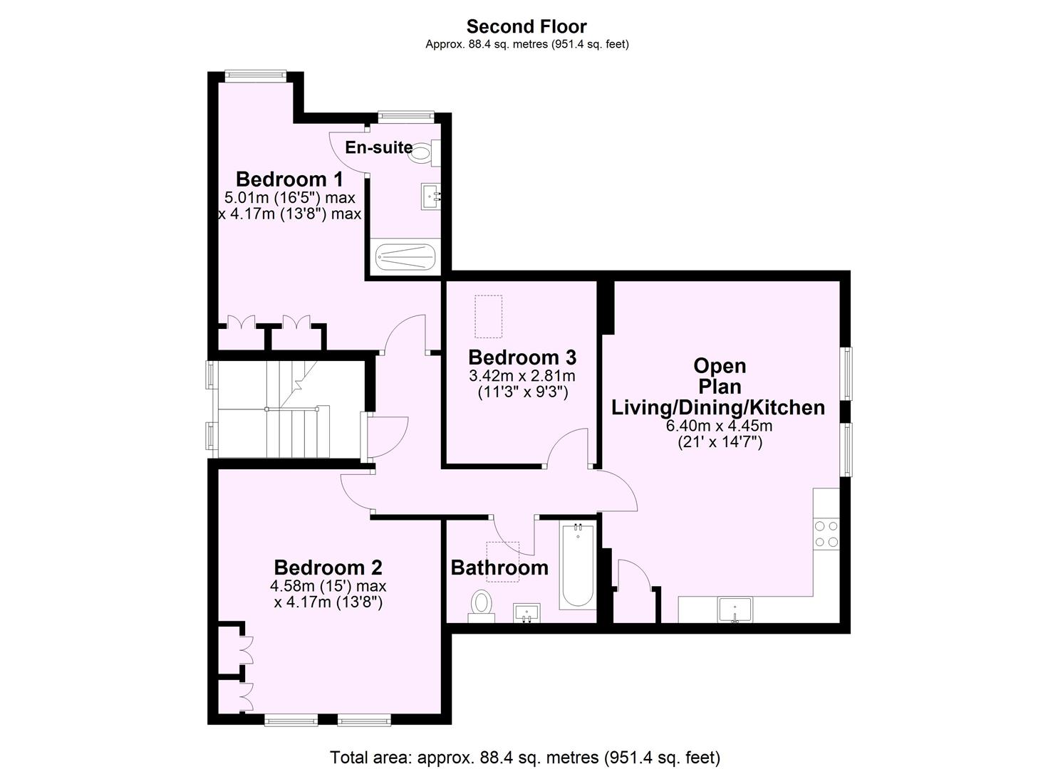 Apartment 3, Bay Horse, 105 Main Street, York floorplan