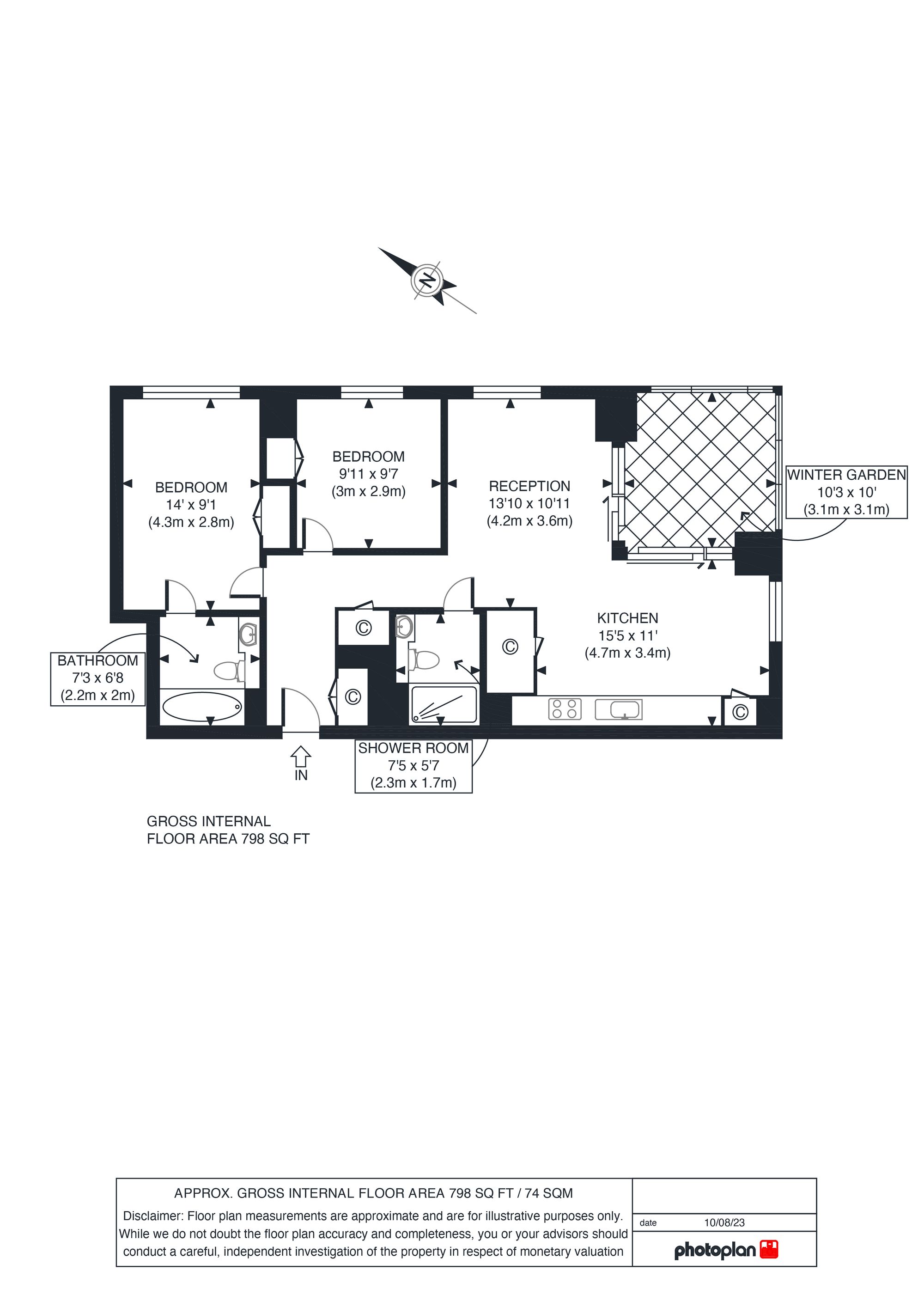Flat 0602, 67 Bondway, London floorplan