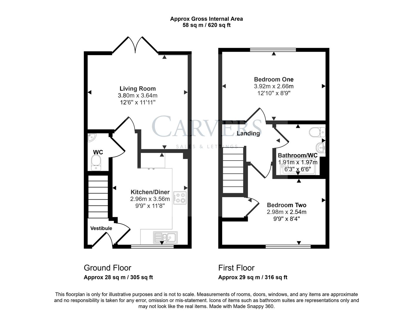 56, Chestnut Way, Newton Aycliffe floorplan