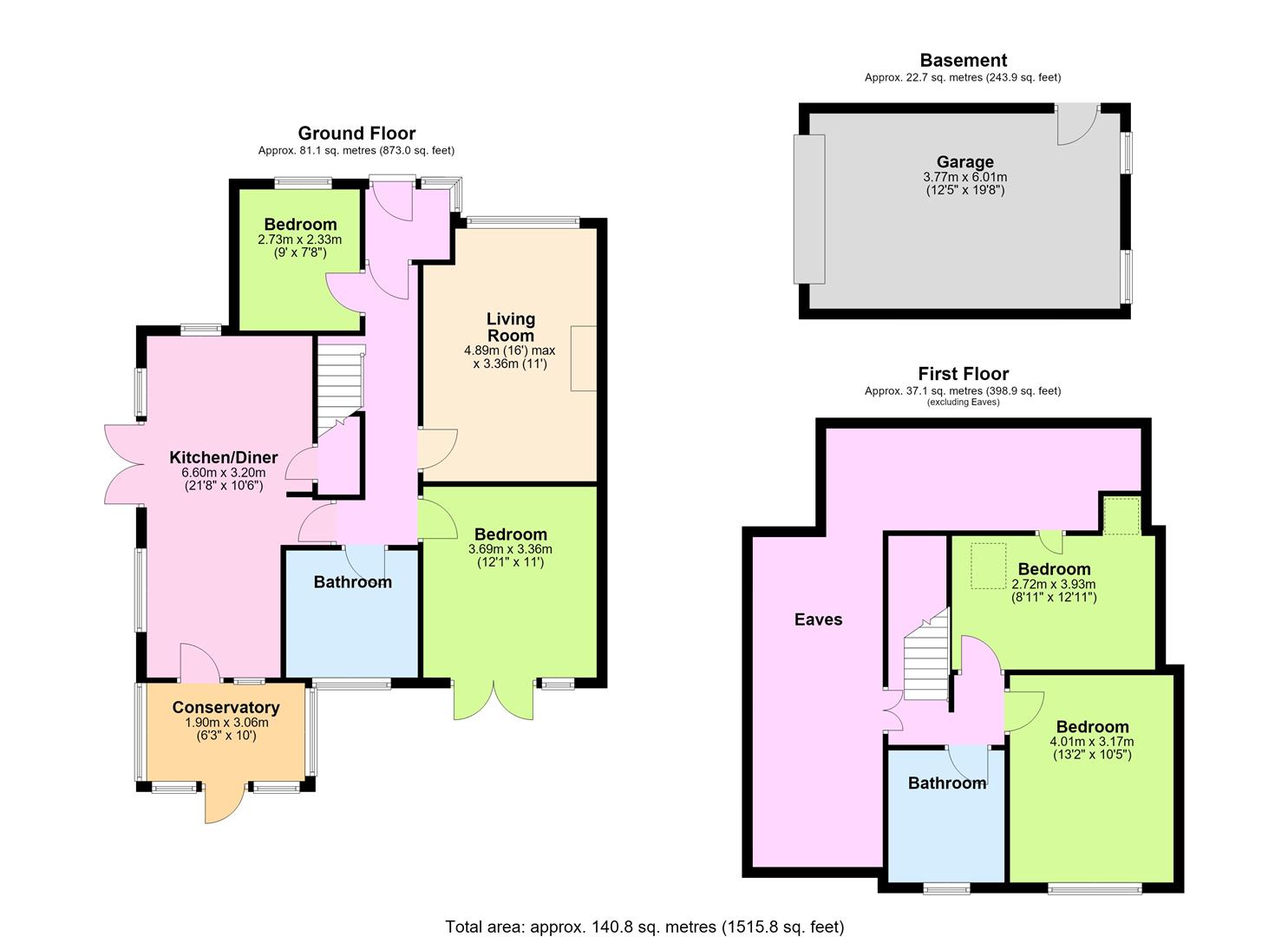 2, Benedict Close, Worthing floorplan