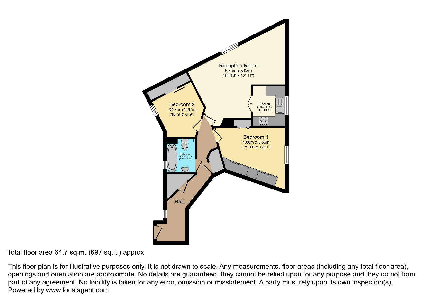 73, Stannard Court, Catford floorplan
