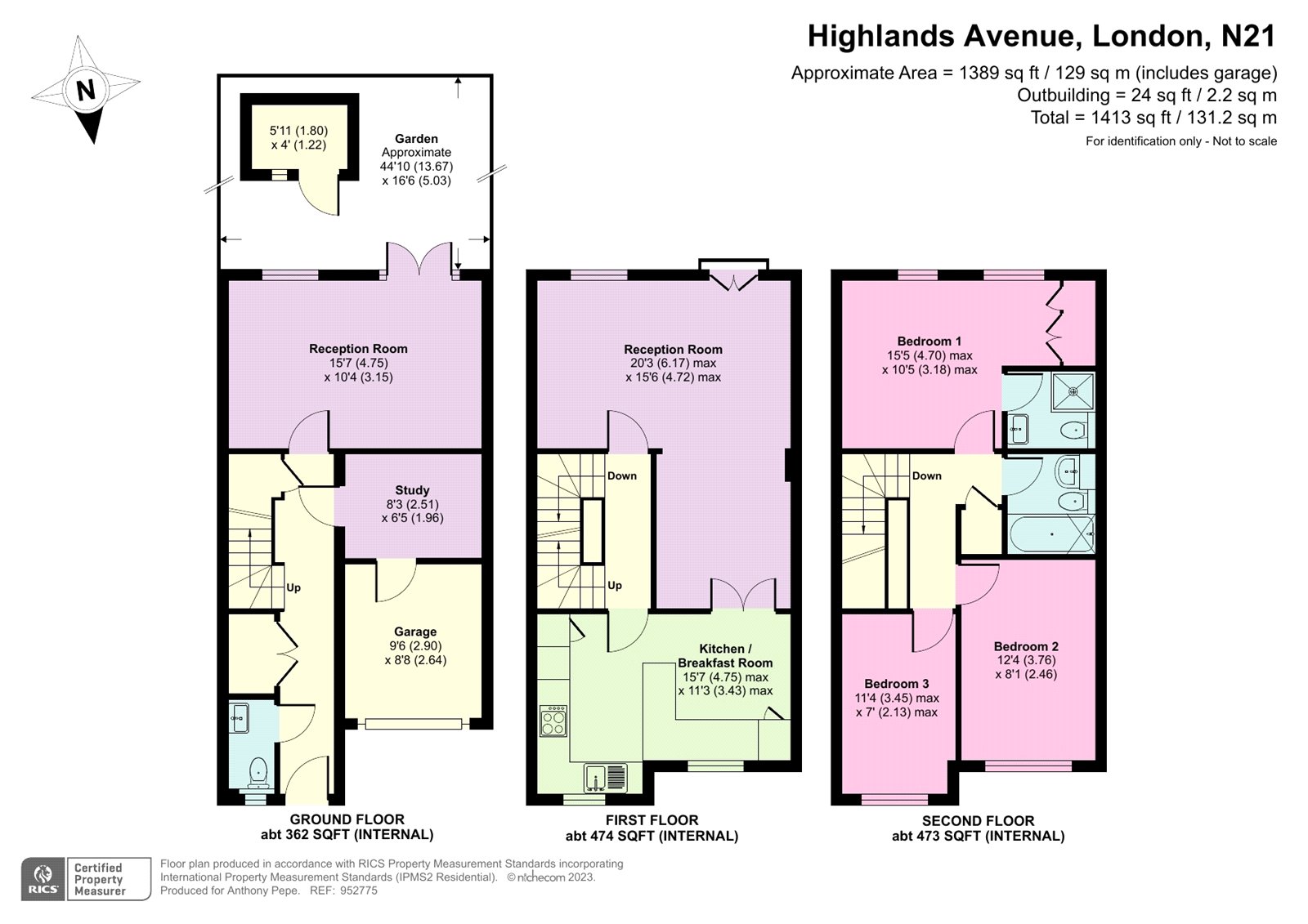 Highlands Avenue, Winchmore Hill, London N21, 4 bedroom terraced house