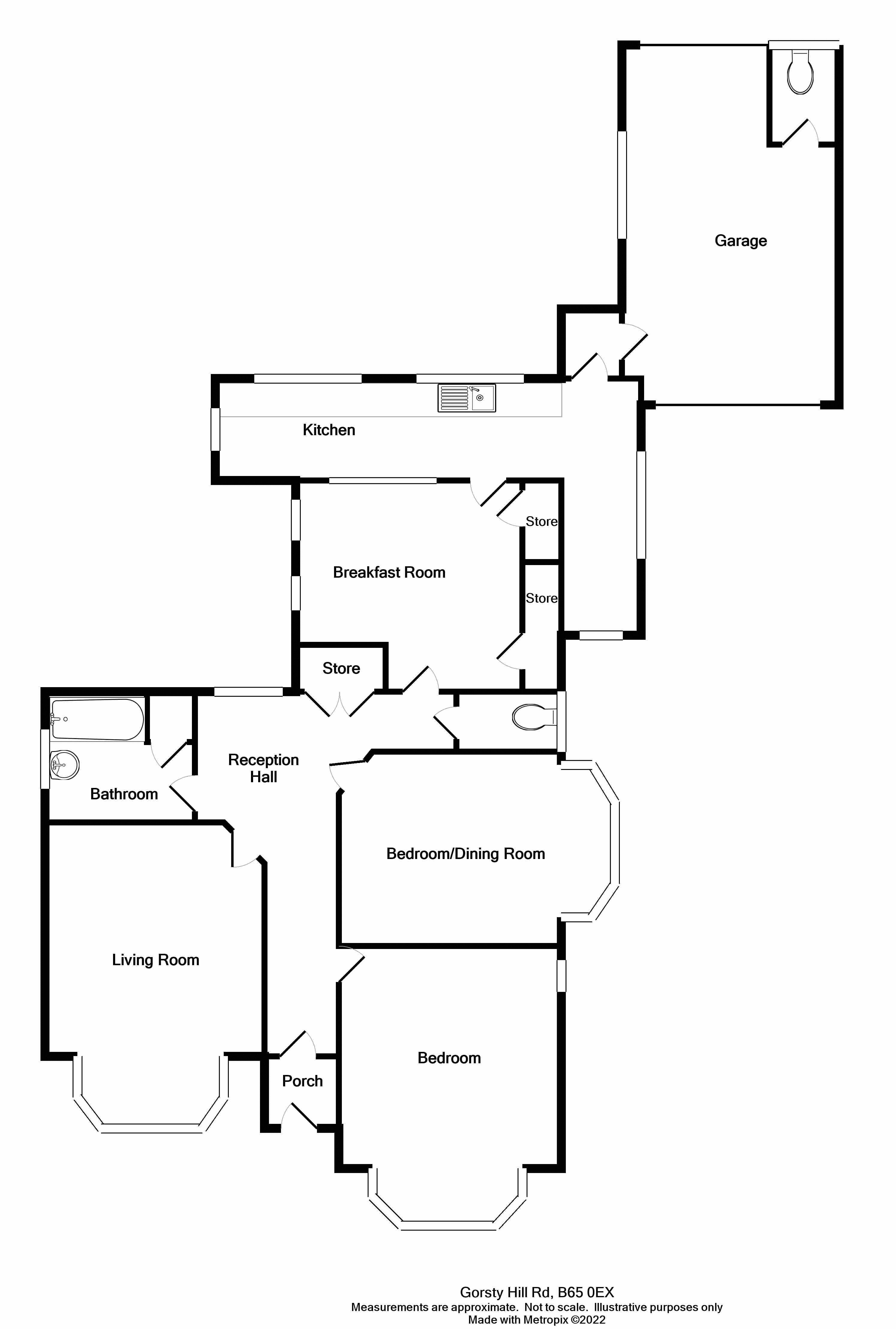 Gorsty Hill Road, Rowley Regis B65, 2 bedroom detached bungalow for