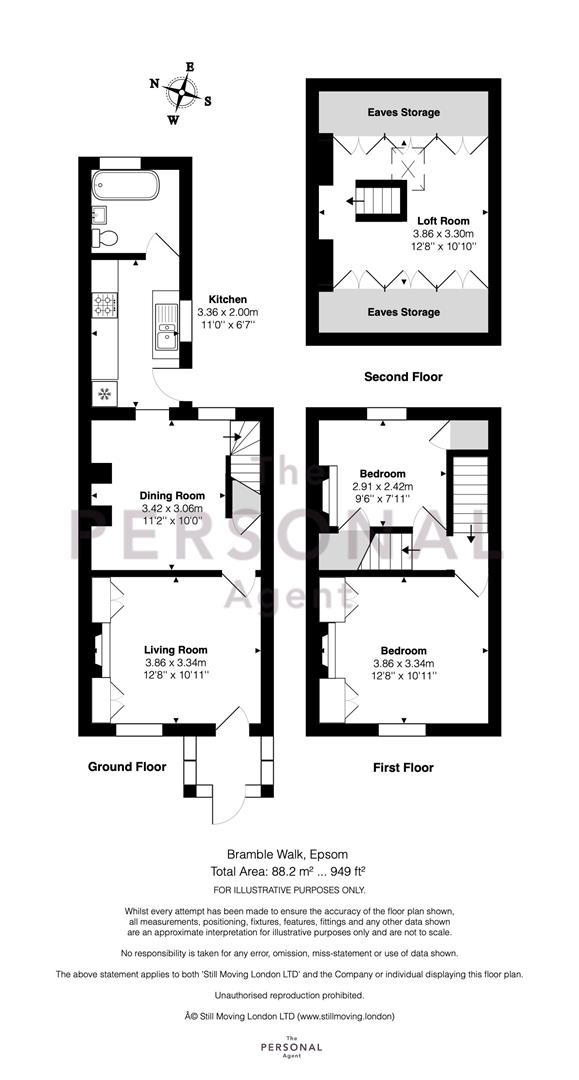 Bramble Walk, Epsom KT18, 2 bedroom semidetached house for sale