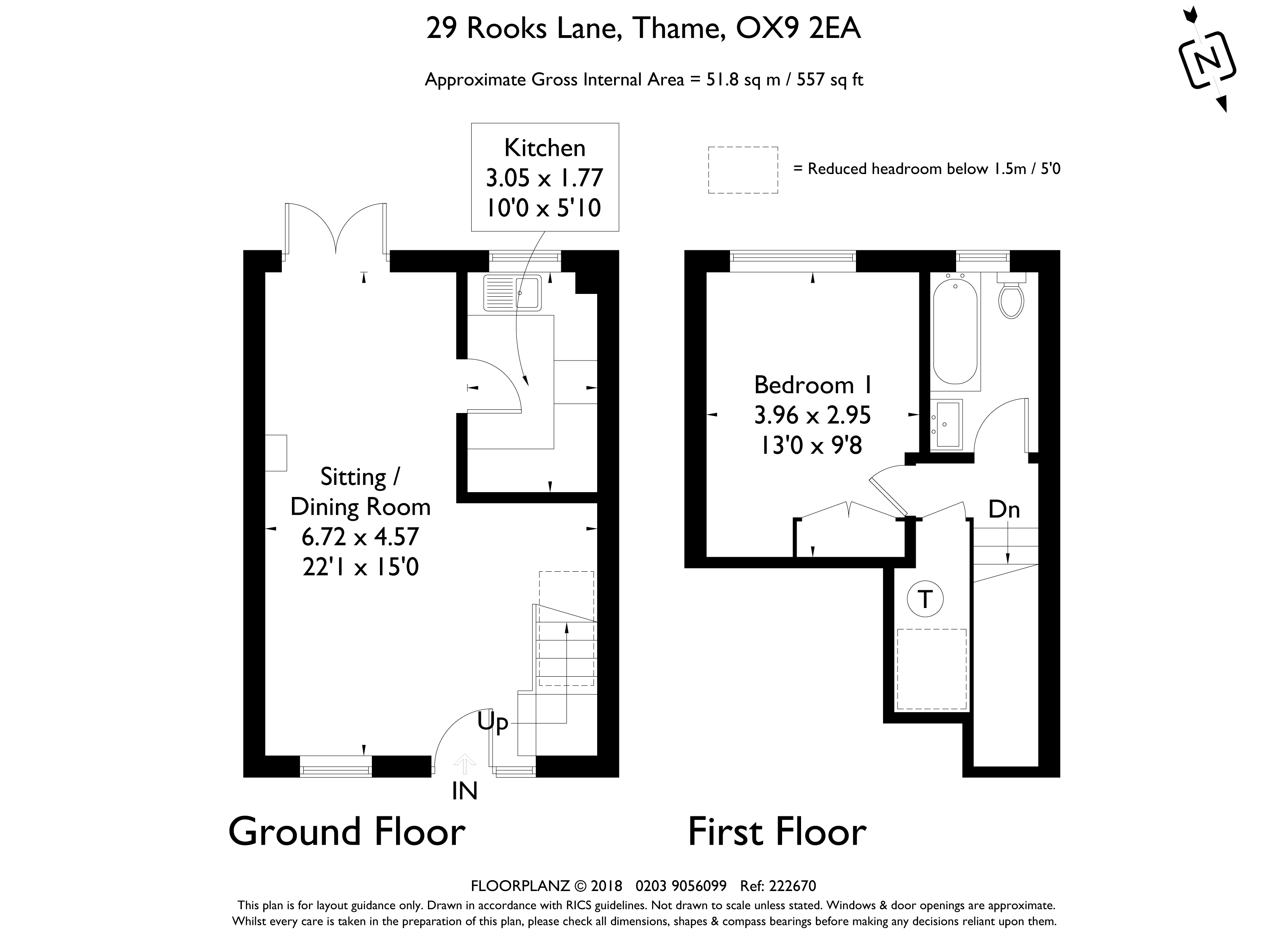 1 Bedrooms Terraced house for sale in Rooks Lane, Thame OX9