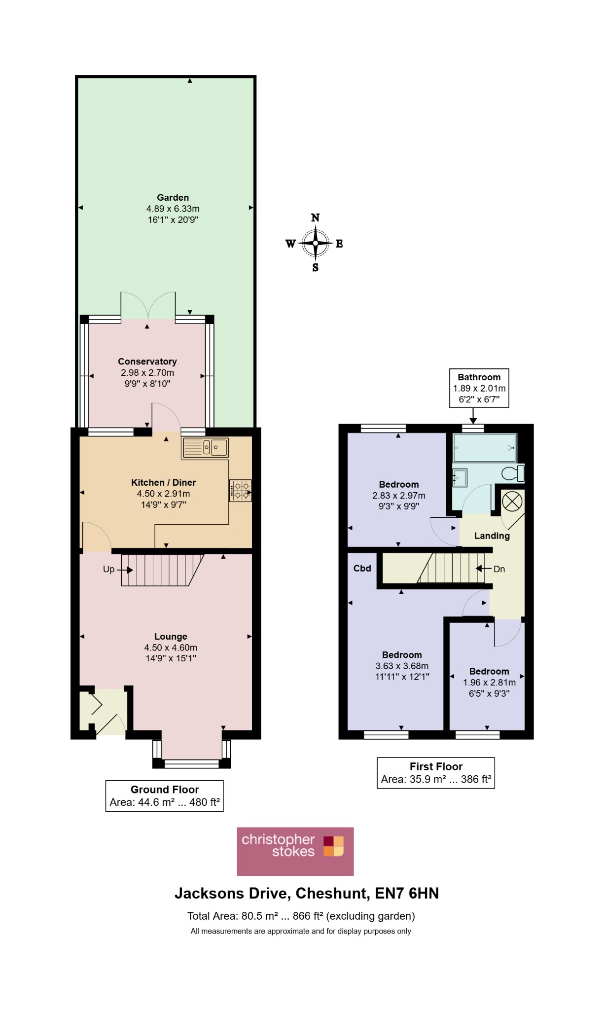 9 Jacksons Drive, Cheshunt, Hertfordshire floorplan