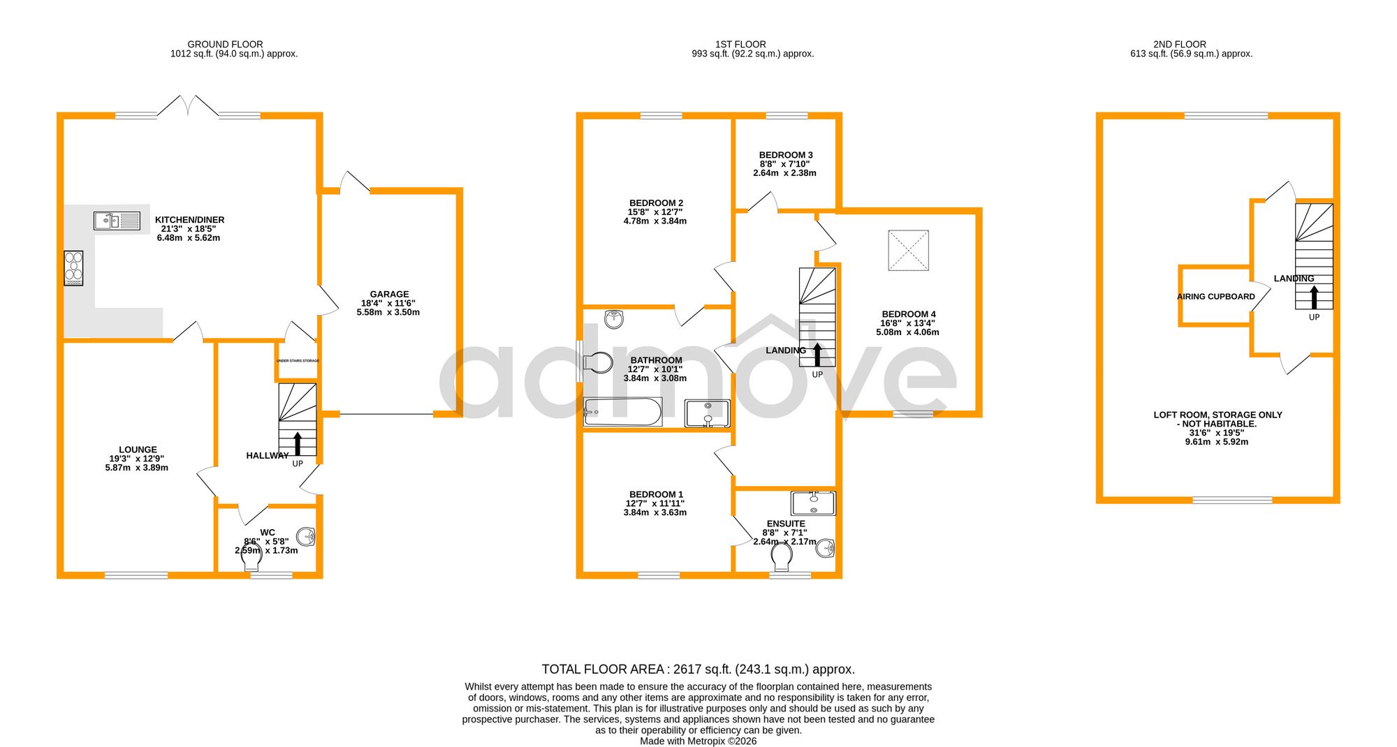 8 Farcroft Close, Lymm floorplan