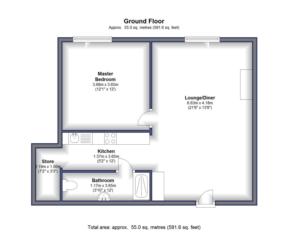 1 Bedrooms Flat to rent in Borough Road, Burton-On-Trent DE14