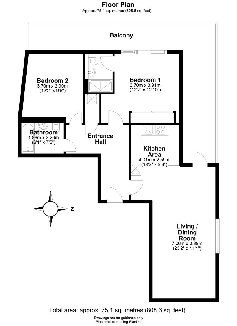 Kingsley Walk, Cambridge floorplan