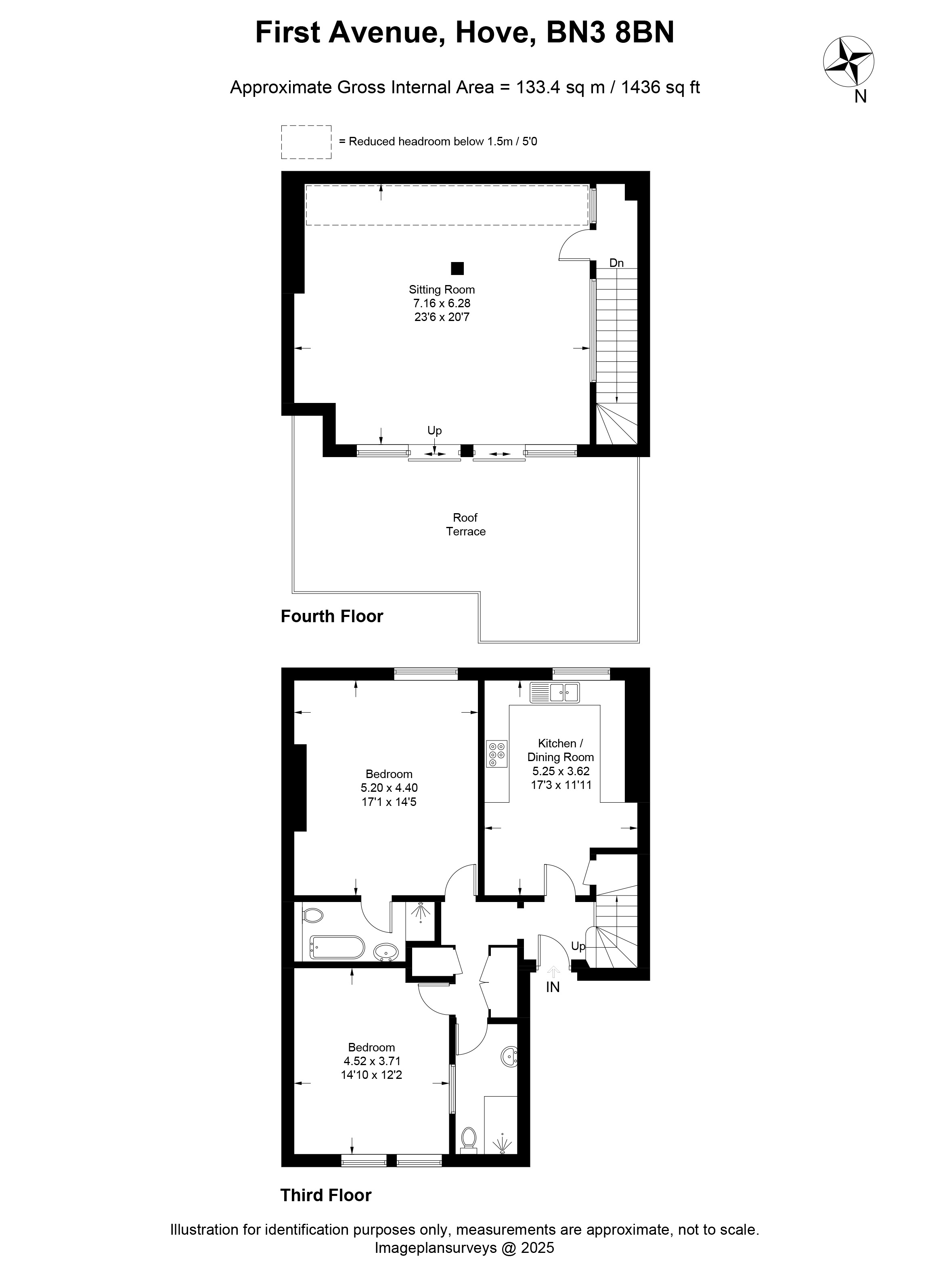 Flat 6, 17, First Avenue, Hove floorplan