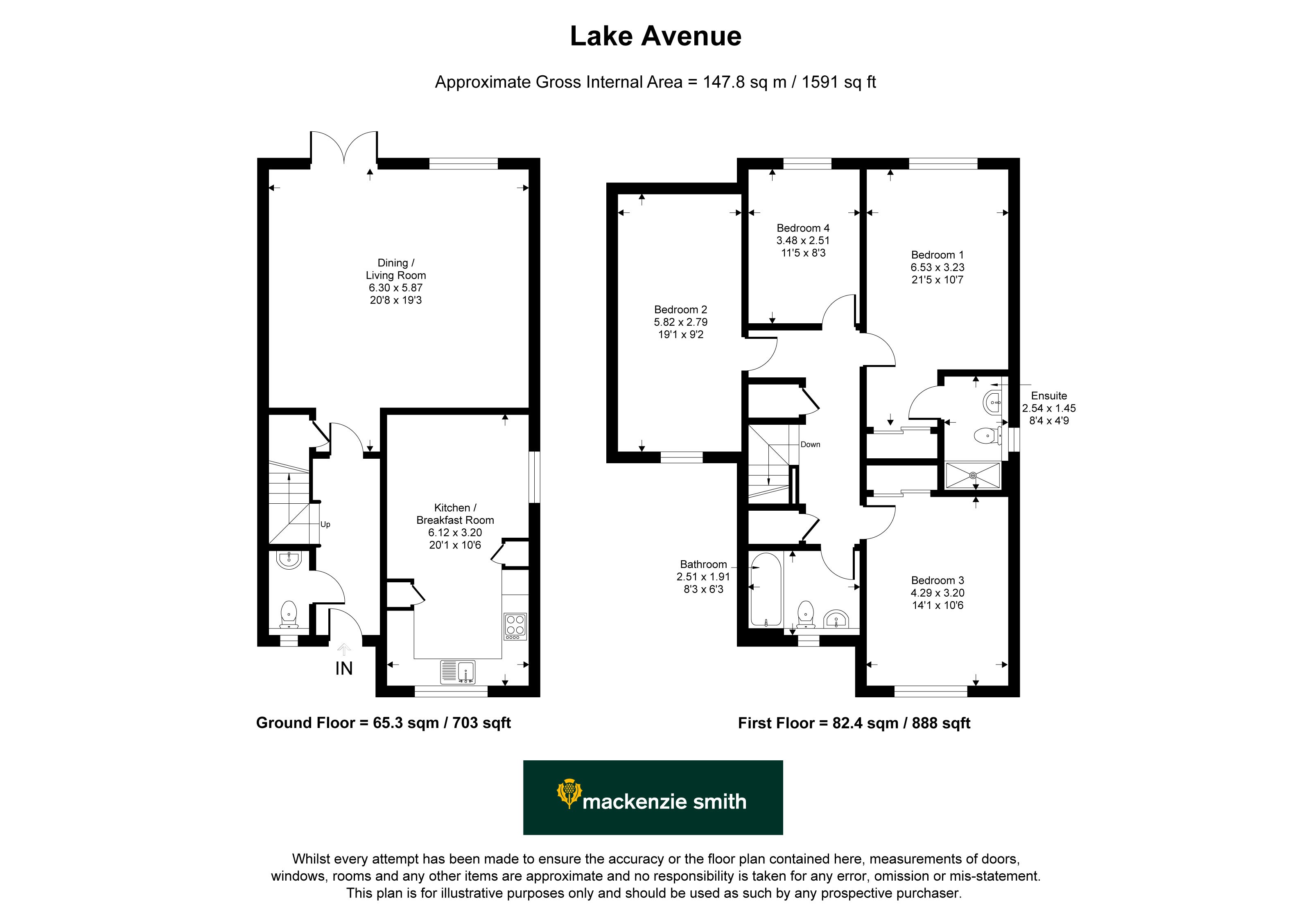 75, Lake Avenue, Camberley floorplan