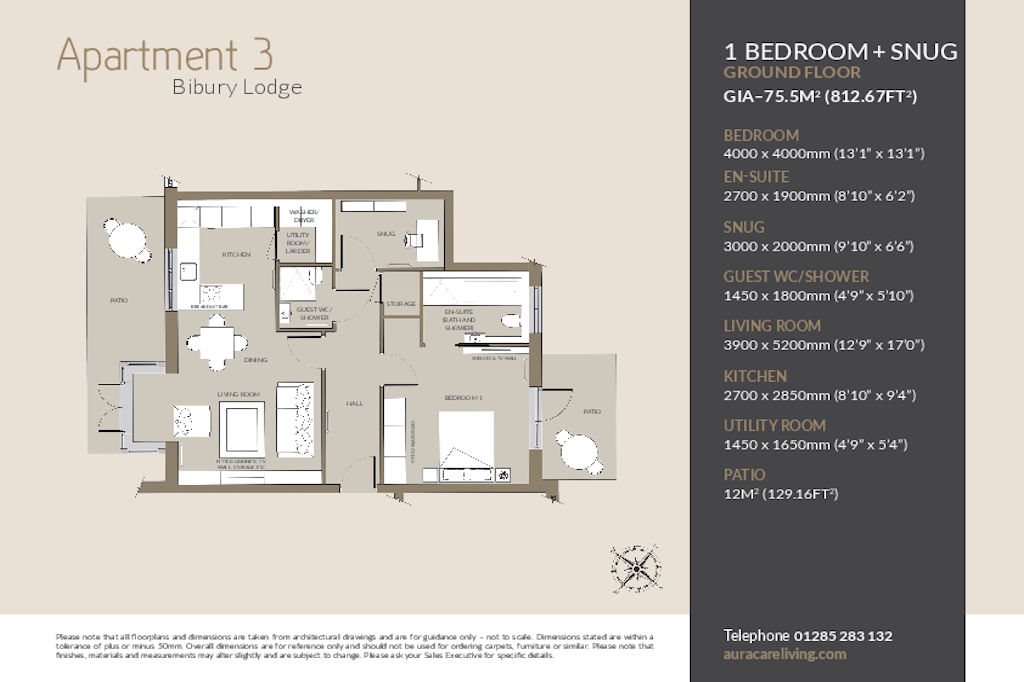 1 Bedrooms Flat to rent in Stratton Place, Stratton, Cirencester GL7