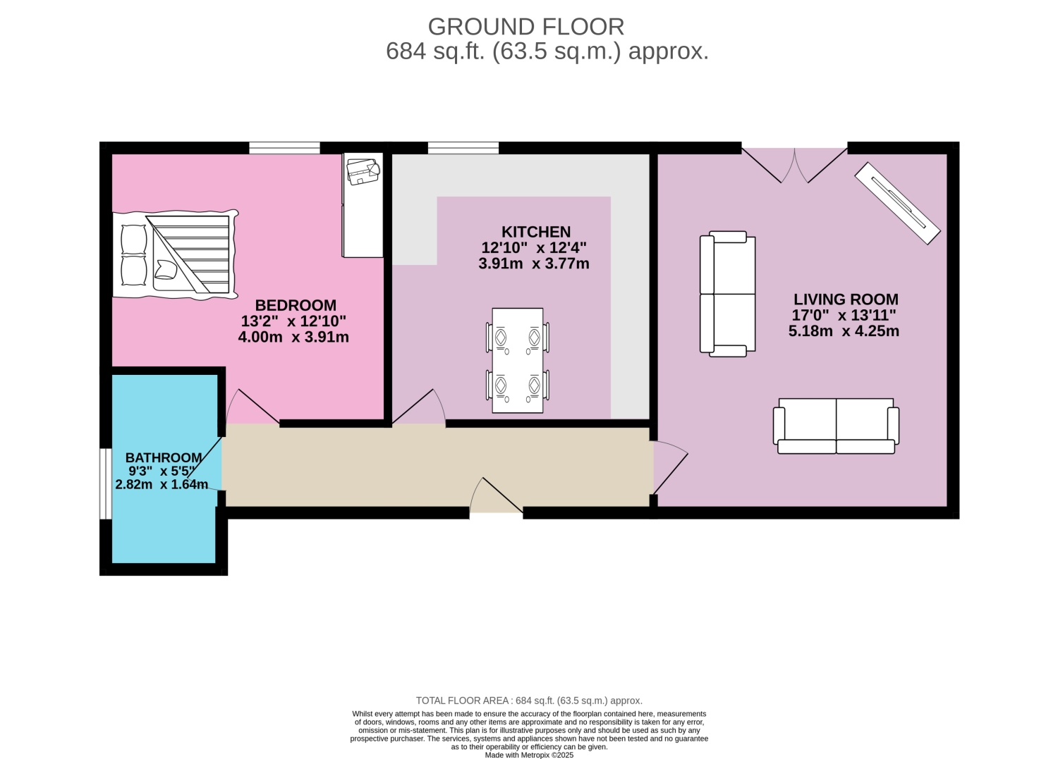 Flat 4, 4 Park Drive South, Huddersfield floorplan