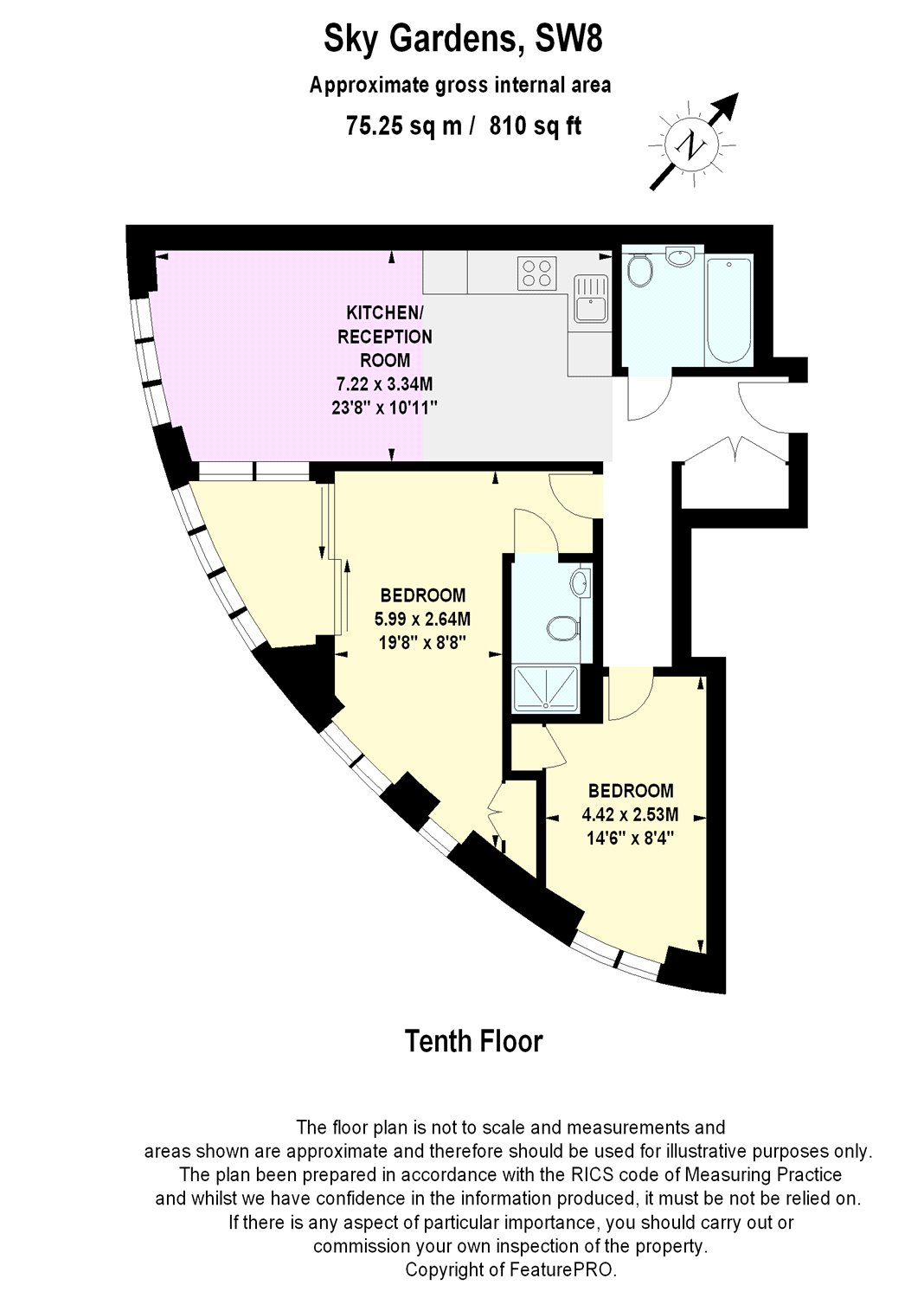 2 Bedrooms Flat to rent in Sky Gardens, 155 Wandsworth Road, London SW8