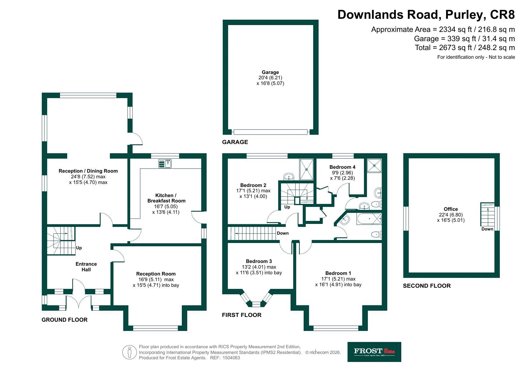62, Downlands Road, PURLEY floorplan