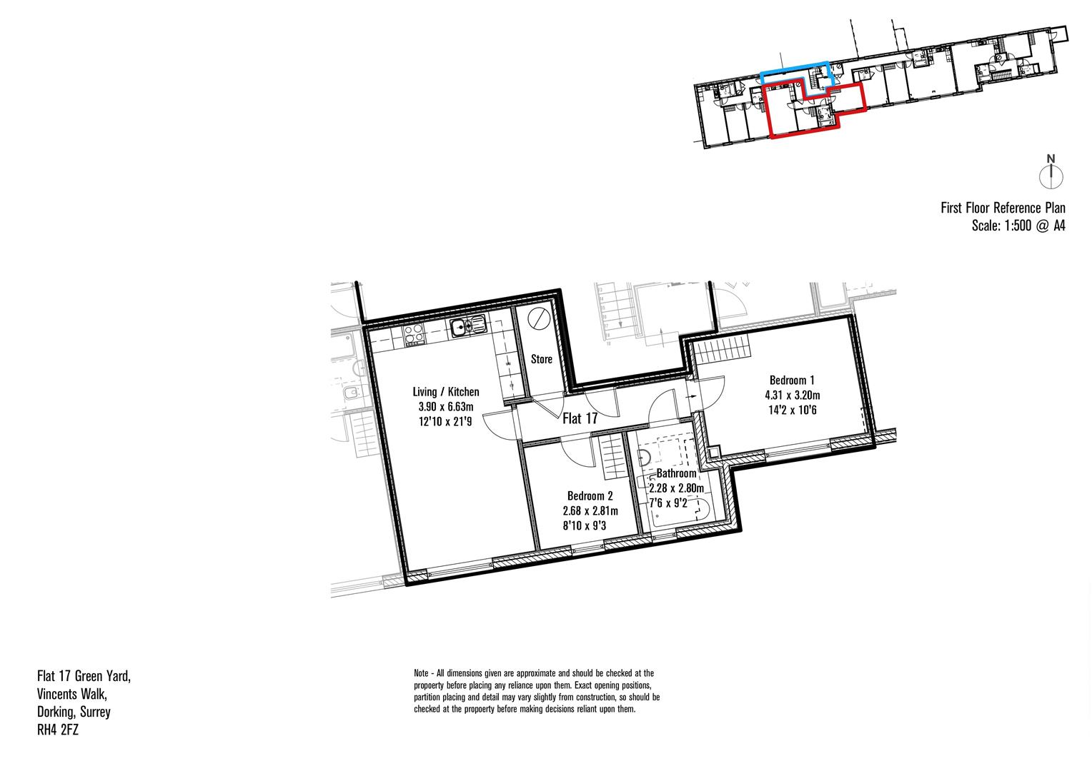 17 Green Yard, Vincent Walk, Dorking floorplan