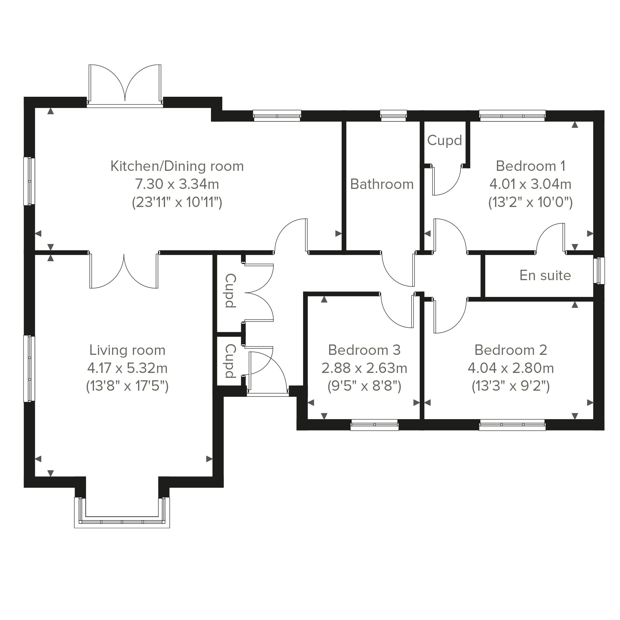 159, Jervis Close, Eye floorplan