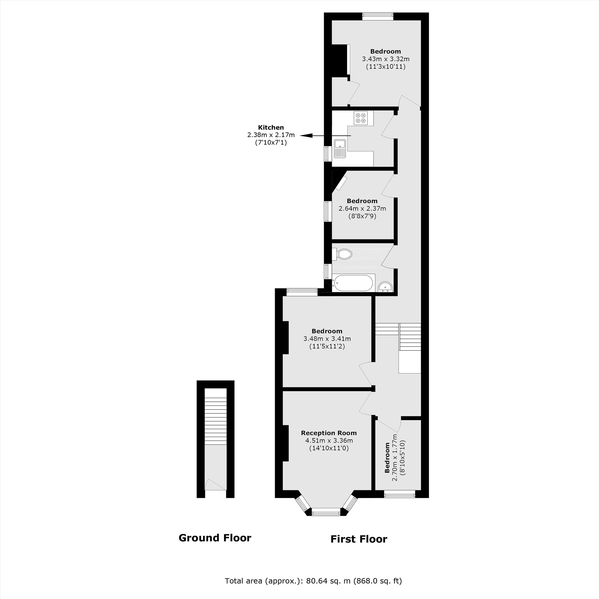 145A, Hillside, London floorplan