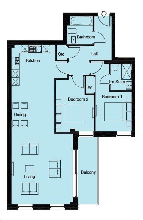 2 Bedrooms Flat for sale in The Fitzroy Collection, Old Bracknell Lane West, Bracknell, Berkshire RG12