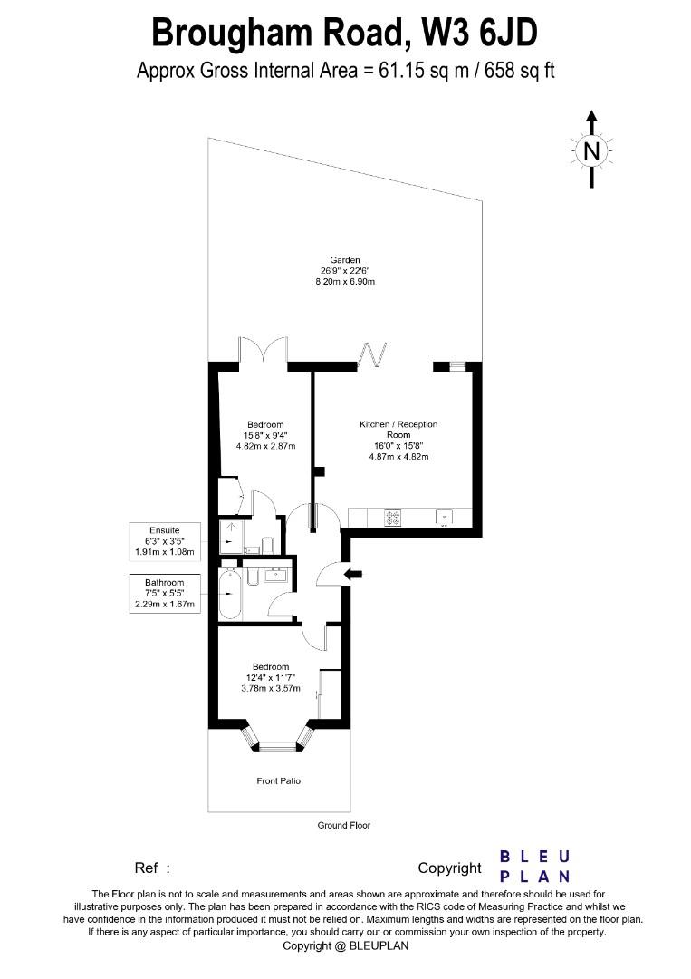 Flat 1, 25, Brougham Road, Acton floorplan