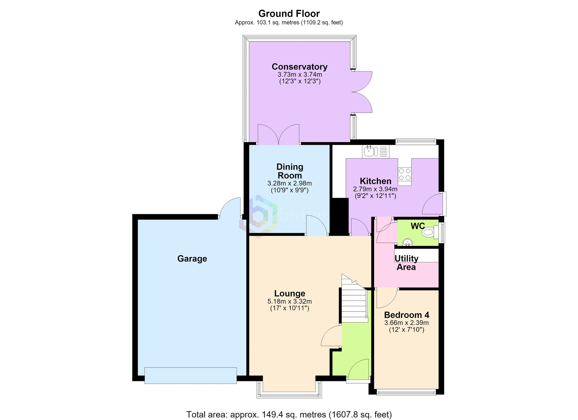 22 Willingham Gardens, Sheffield floorplan