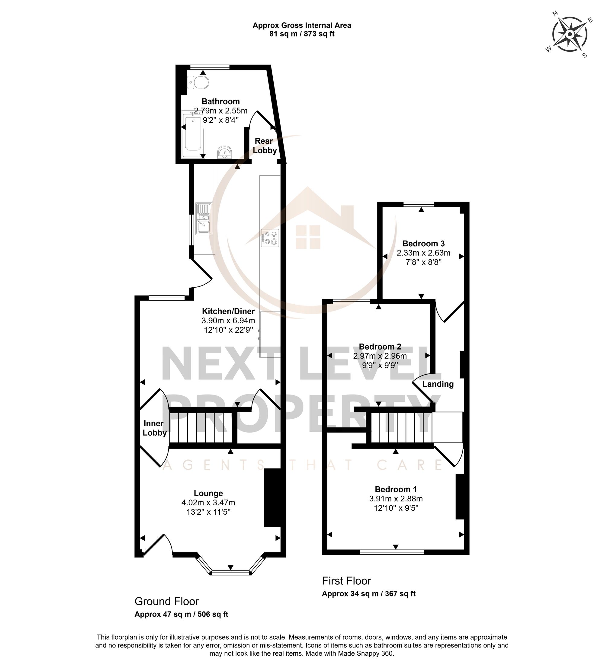 135 Wisbech Road, March floorplan