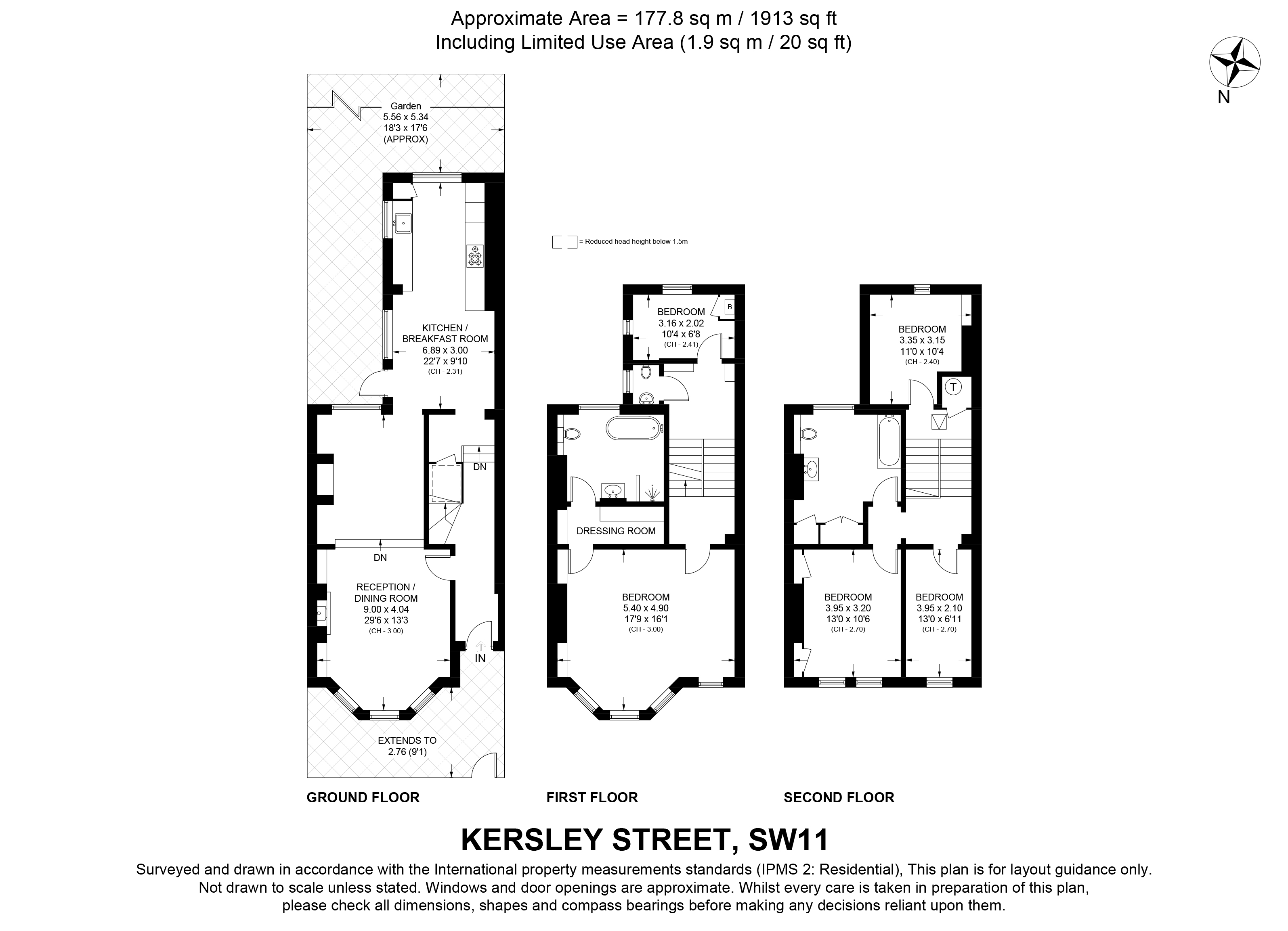 18, Kersley Street, London floorplan