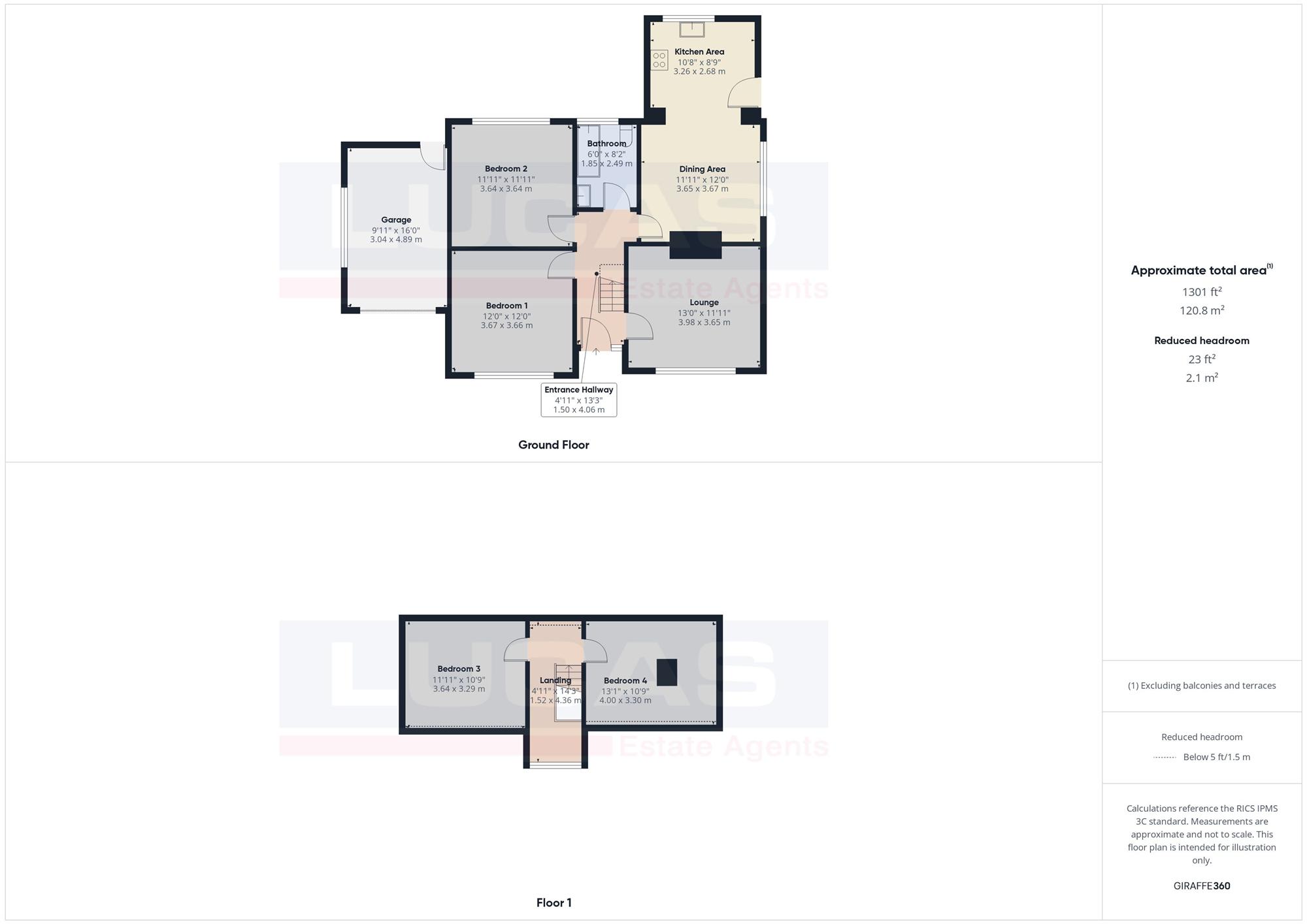 Llwyn Aled, Dwyran floorplan
