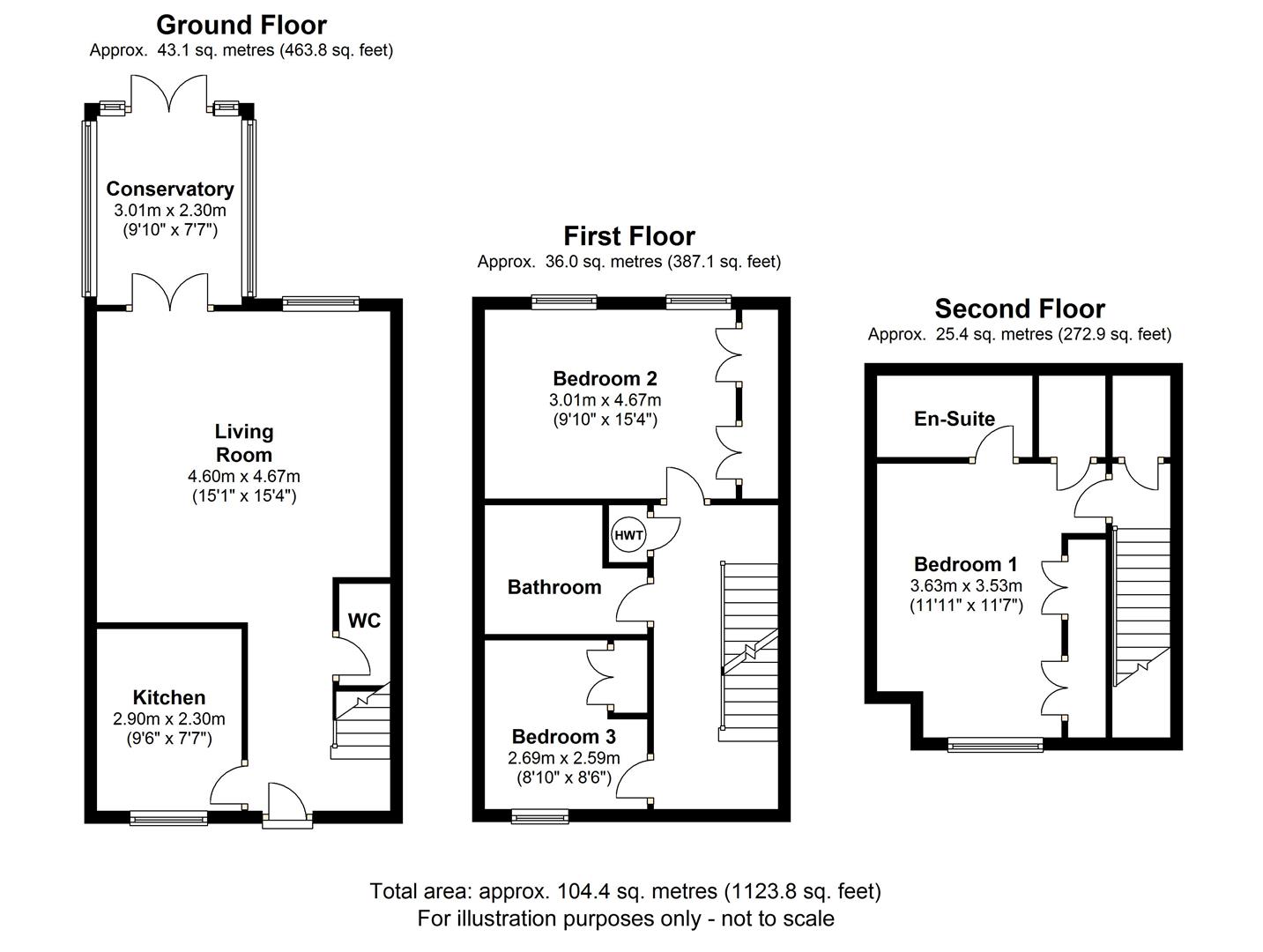 3 Bedrooms Town house to rent in Orchard Close, Burgess Hill RH15