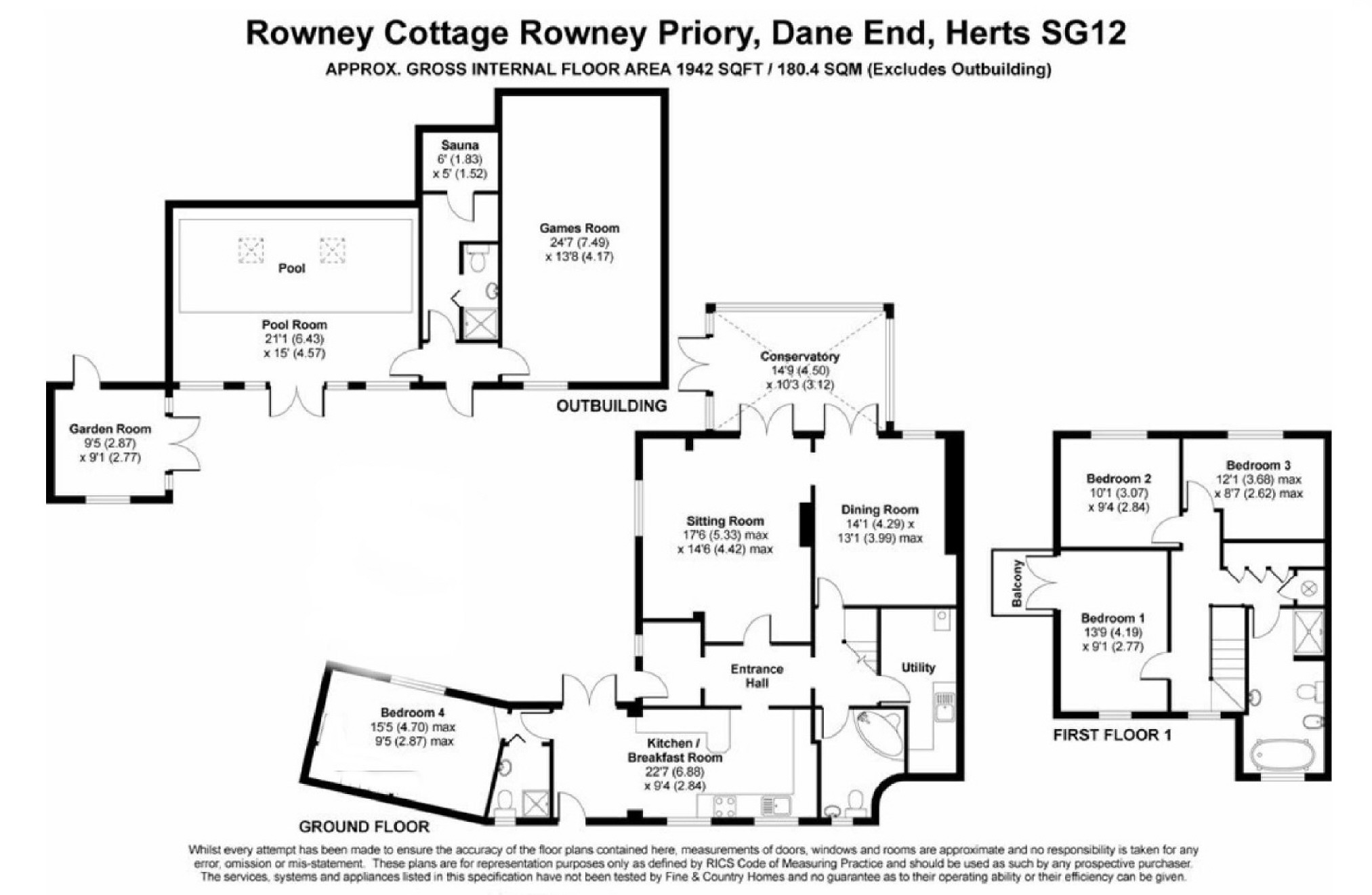 4 Bedrooms Cottage for sale in Rowney Priory, Dane End, Hertfordshire SG12