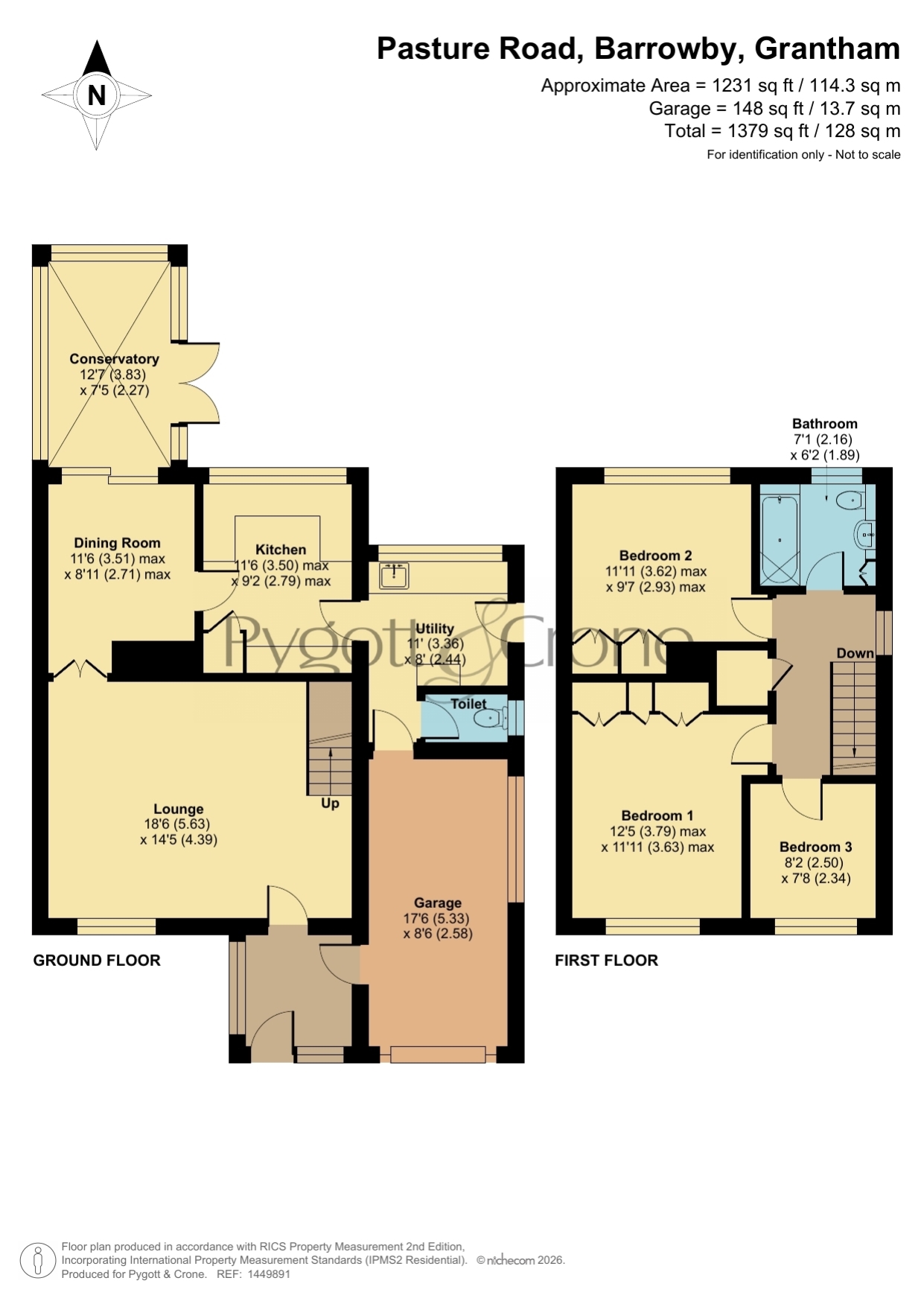 8, Pasture Road, Grantham floorplan