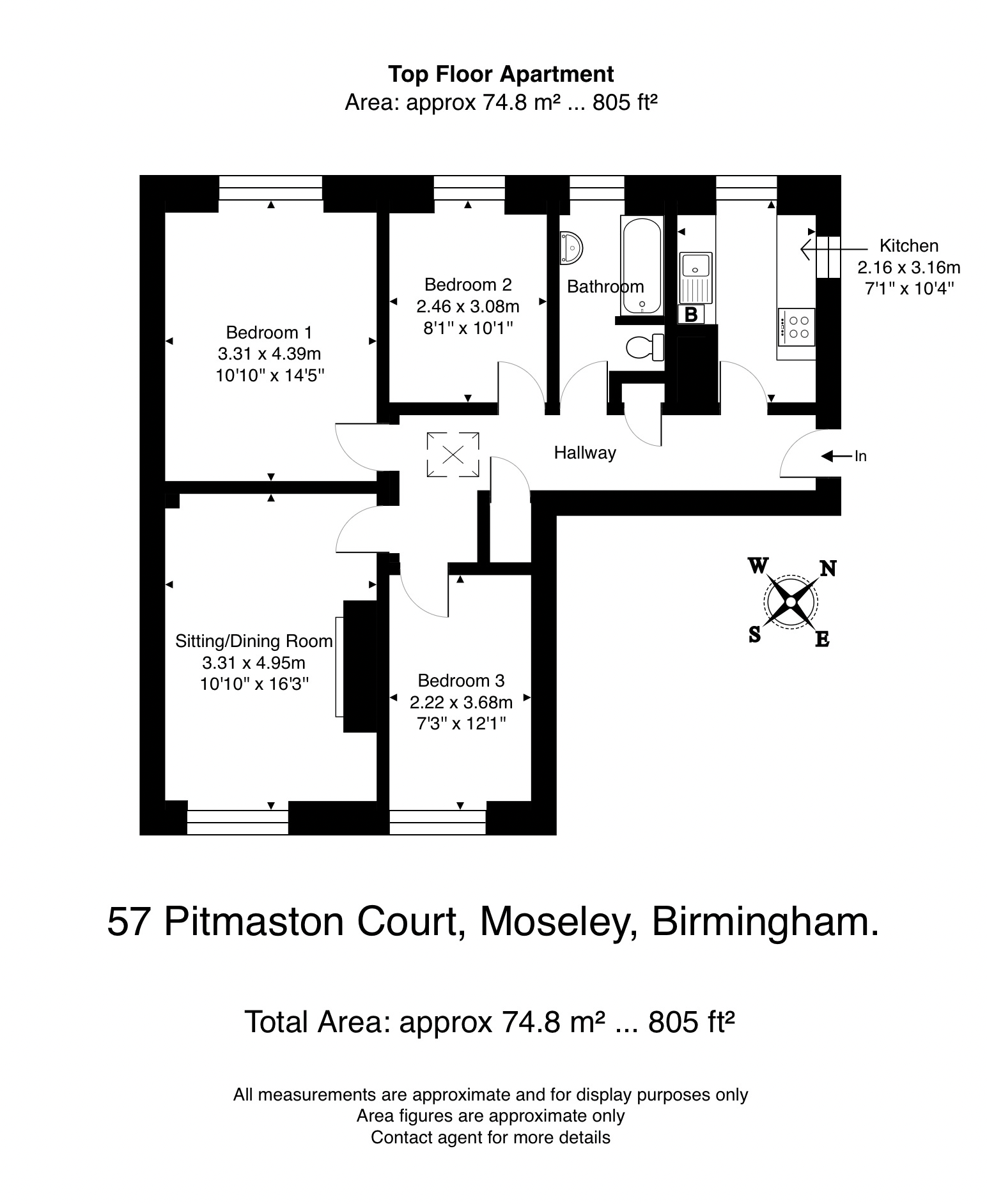 57, Pitmaston Court, Moseley, Birmingham floorplan
