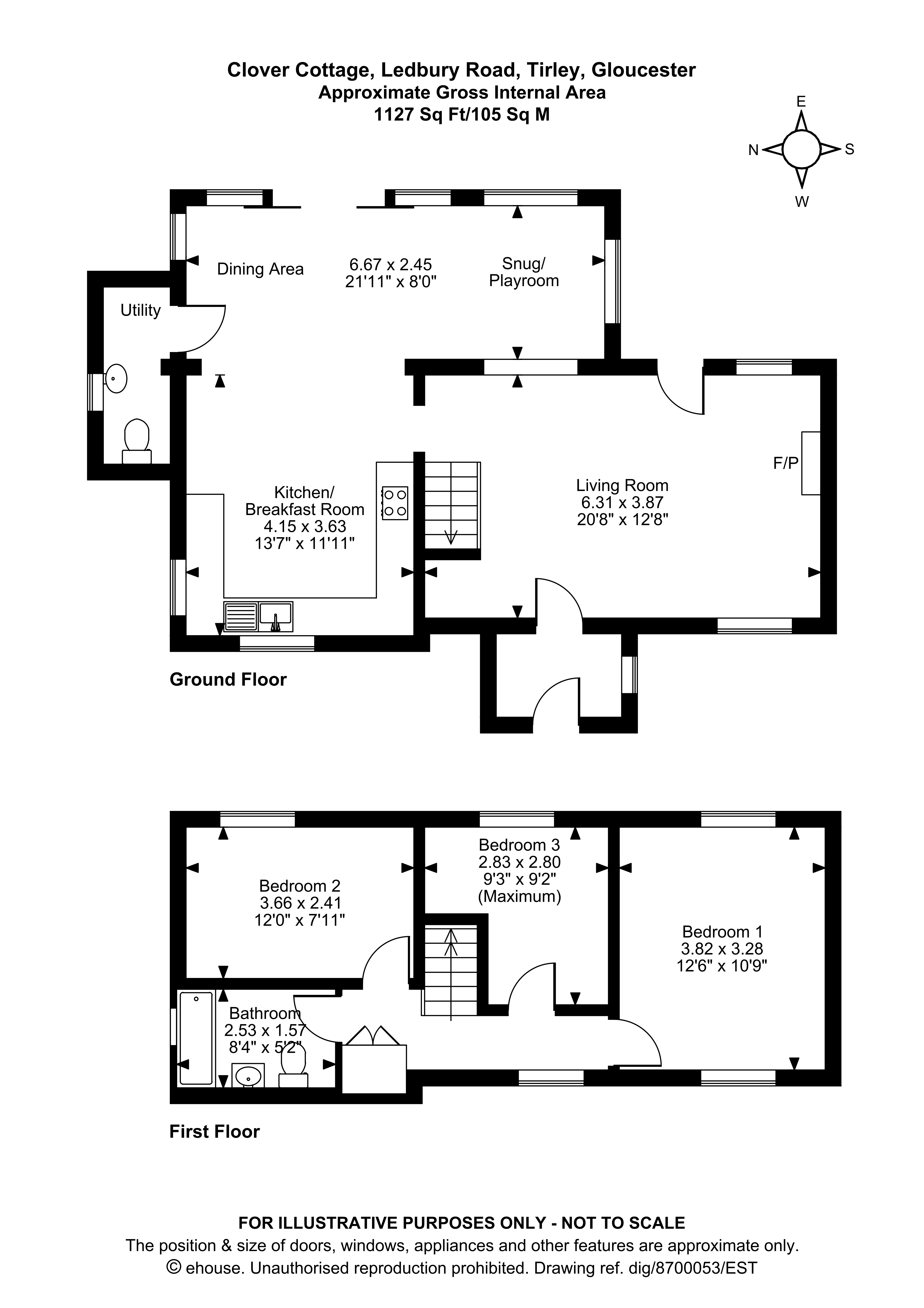 Clover Cottage, Ledbury Road, Gloucester floorplan