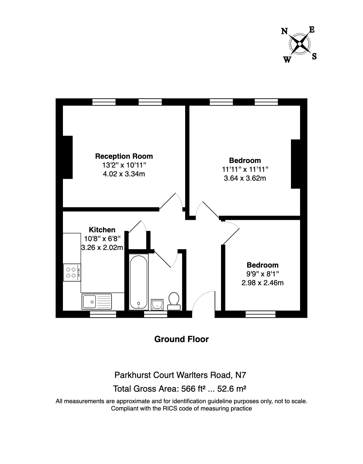 Flat 6 Parkhurst Court,, Warlters Road, Islington floorplan