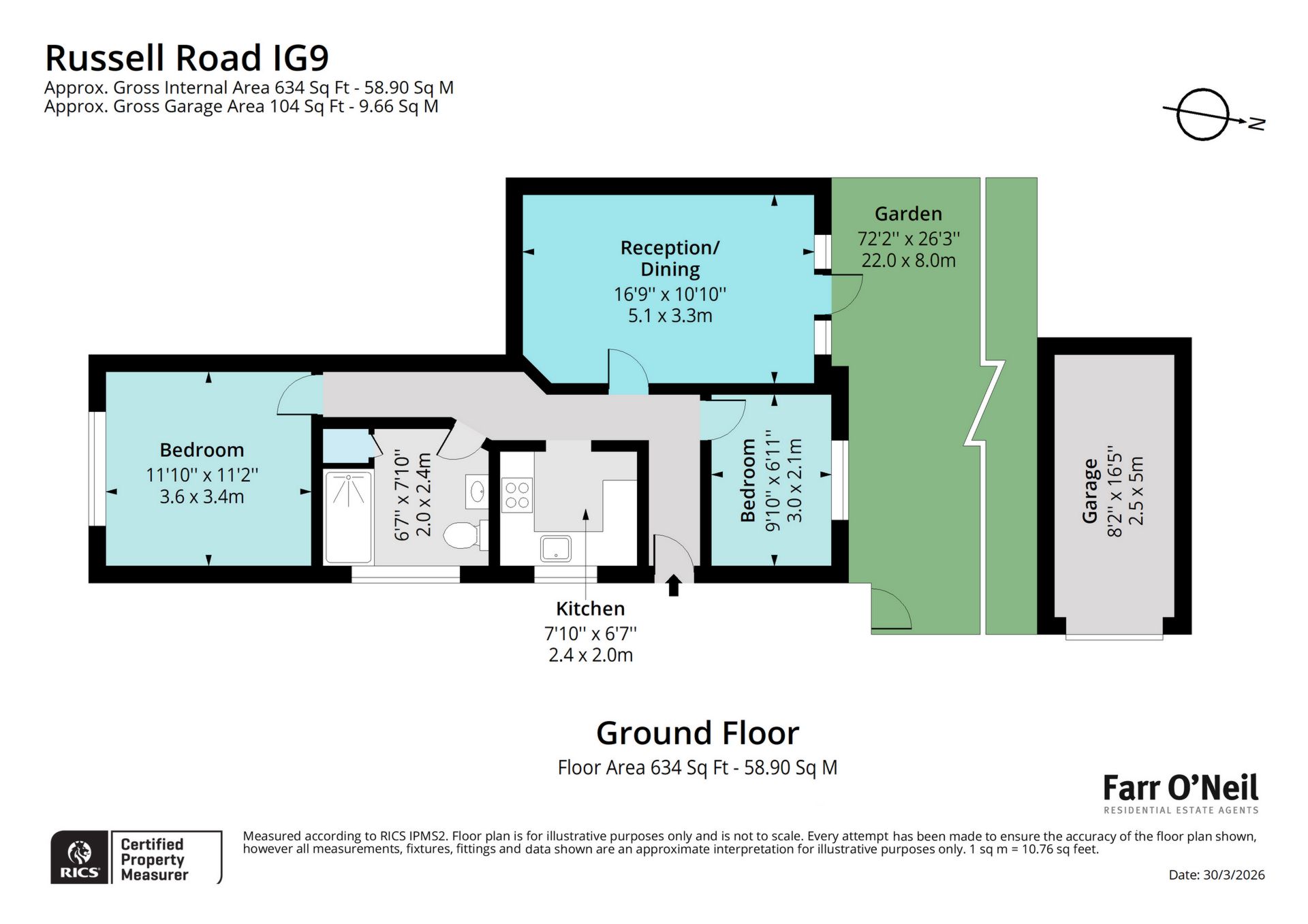 81, Russell Road, Buckhurst Hill floorplan