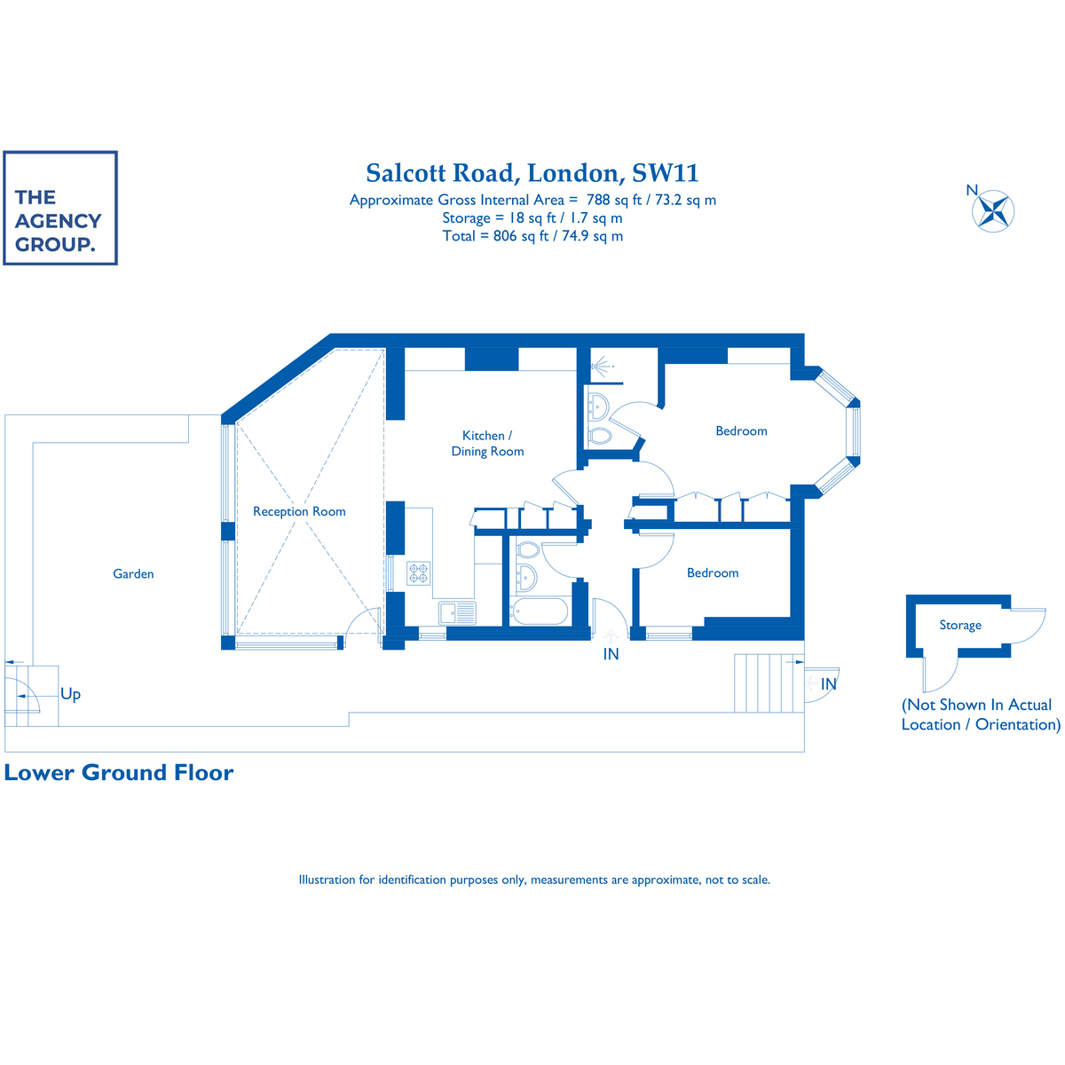 Flat Flat A, 45, Salcott Road, London floorplan