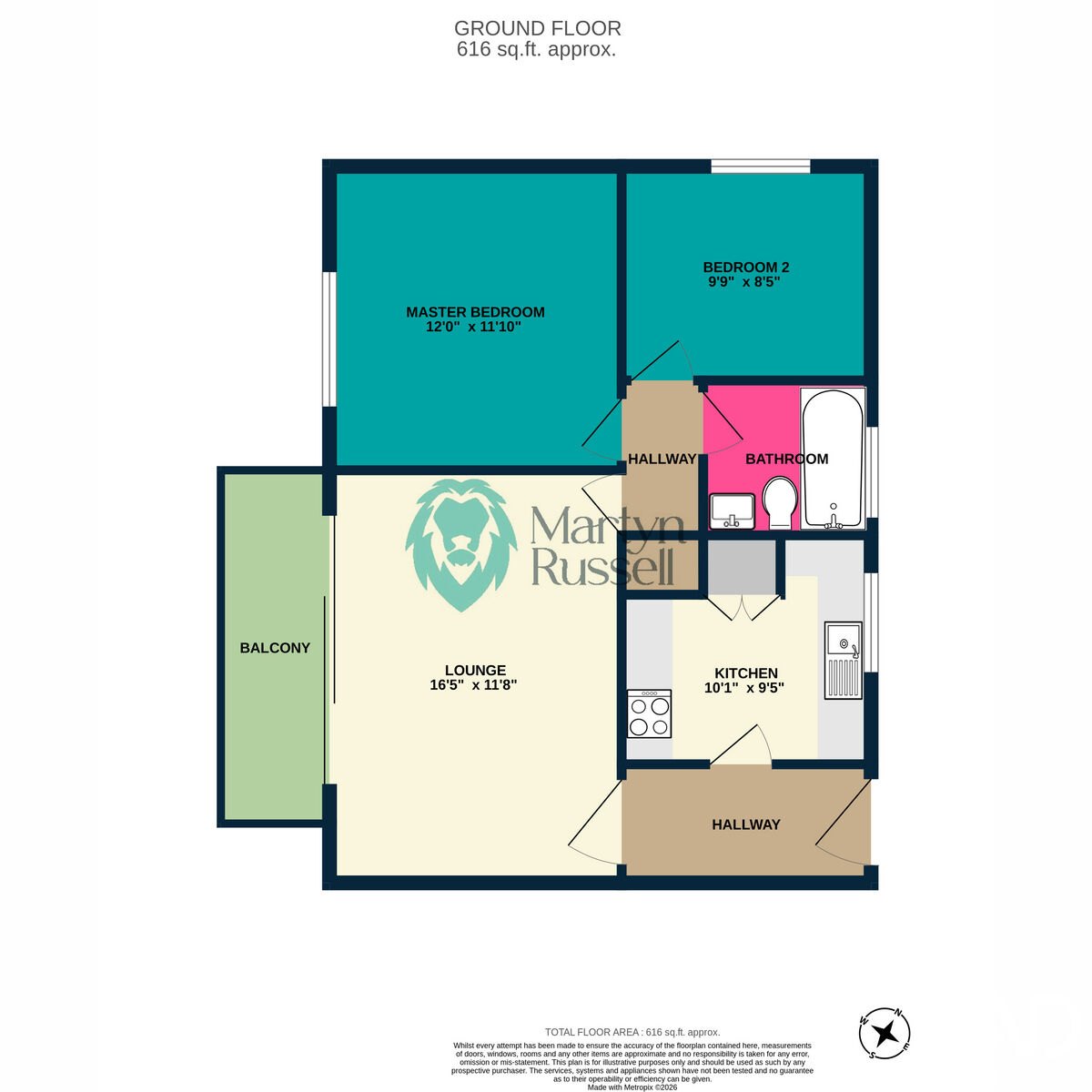 45 Leighton Court, Copperdale Close, Reading floorplan