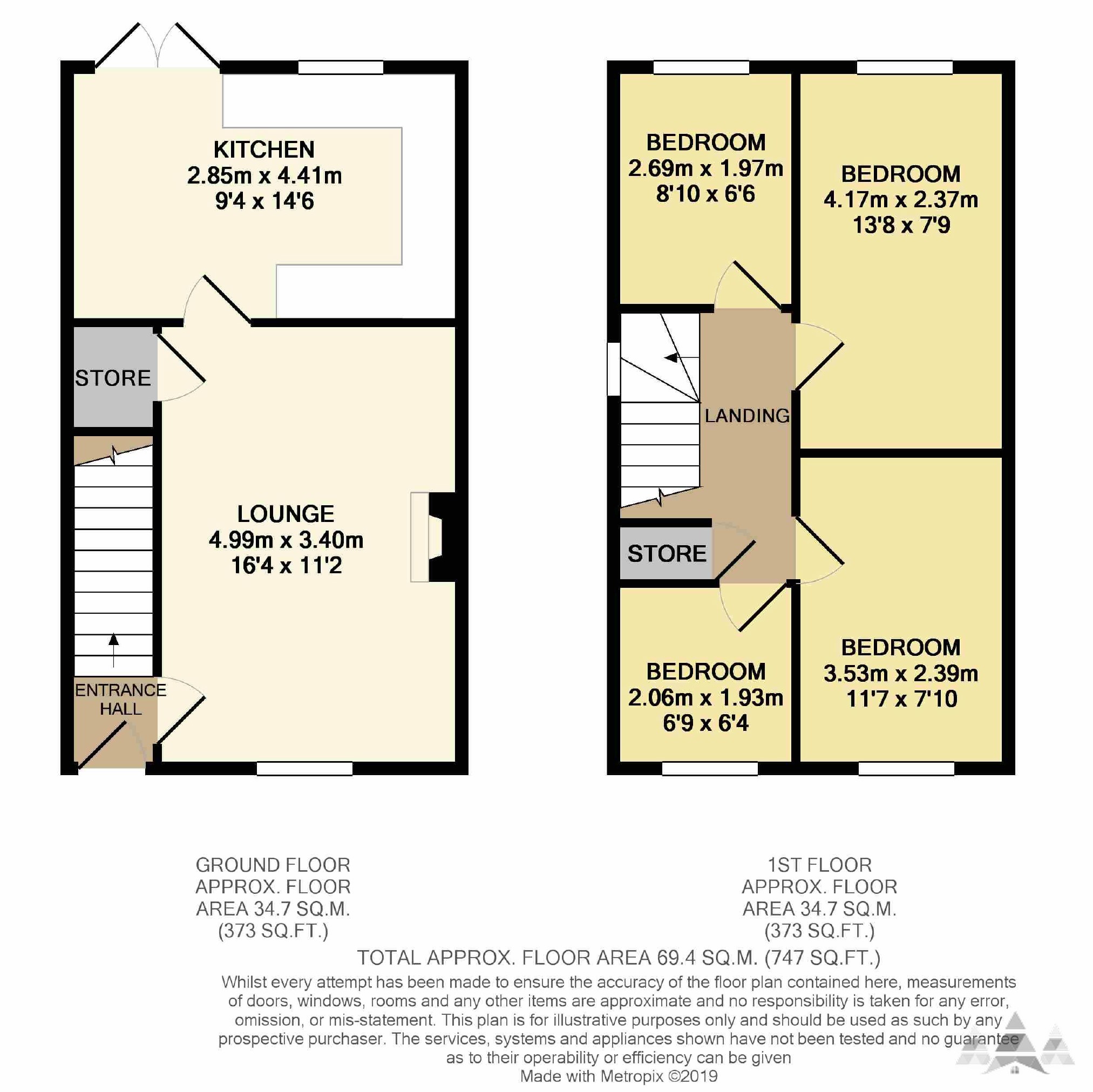 3 Bedrooms Semi-detached house to rent in Horsehead Lane, Bolsover, Chesterfield, Derbyshire S44