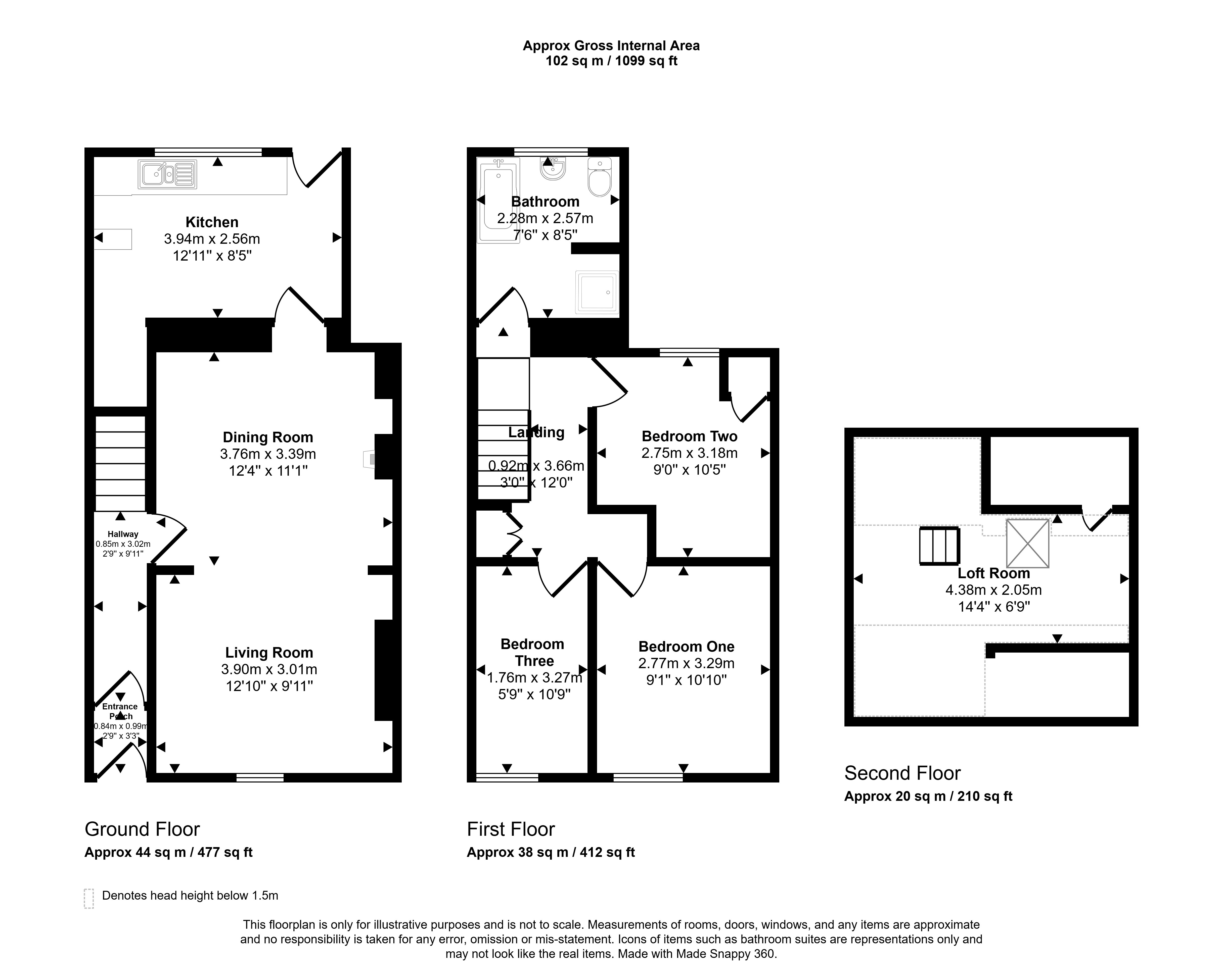 Ebenezer Street, Rhydyfelin Pontypridd floorplan