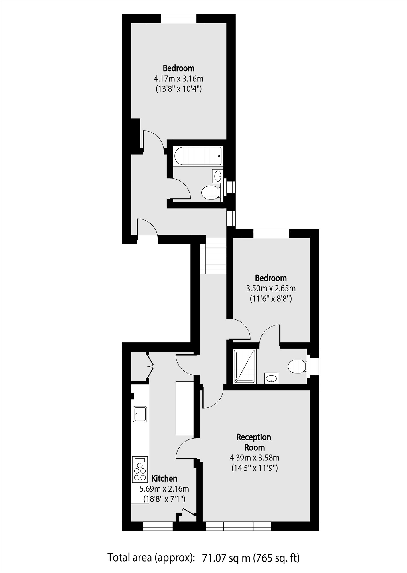 Flat B, 39, Yerbury Road, London floorplan