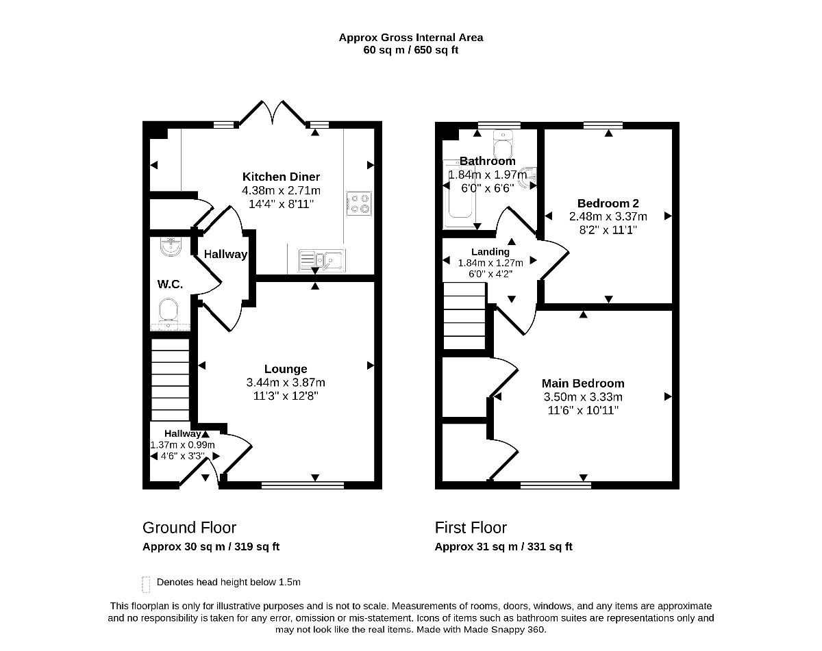 17 Elder Grove, Newcastle upon Tyne floorplan
