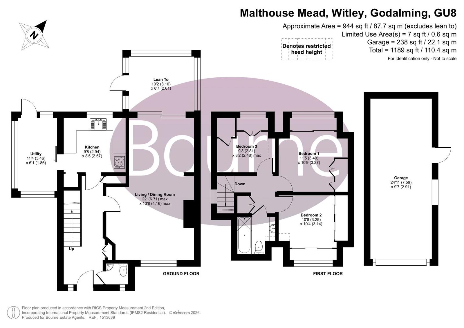 3, Malthouse Mead, Godalming floorplan