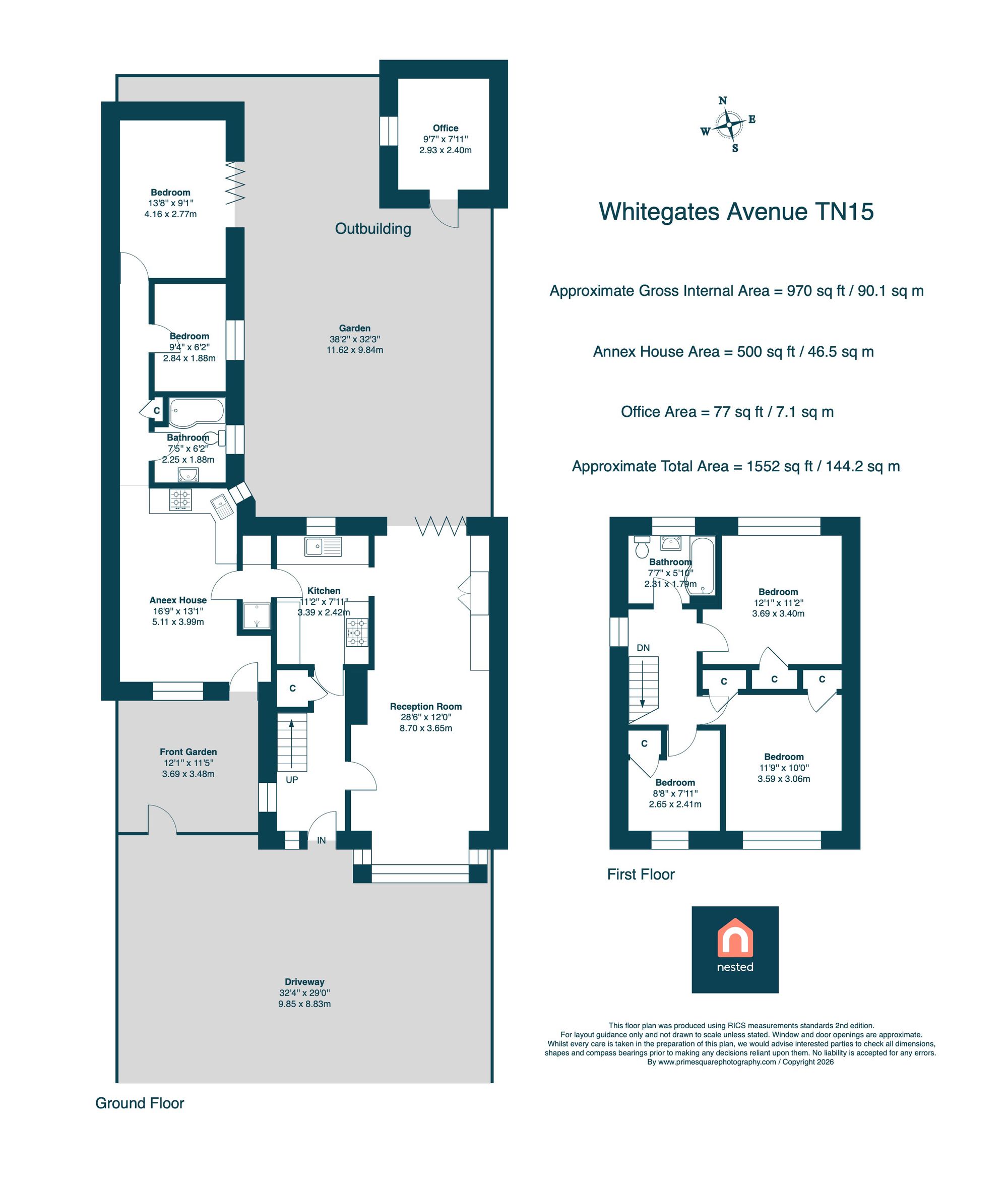 8 Whitegates Avenue, Sevenoaks floorplan