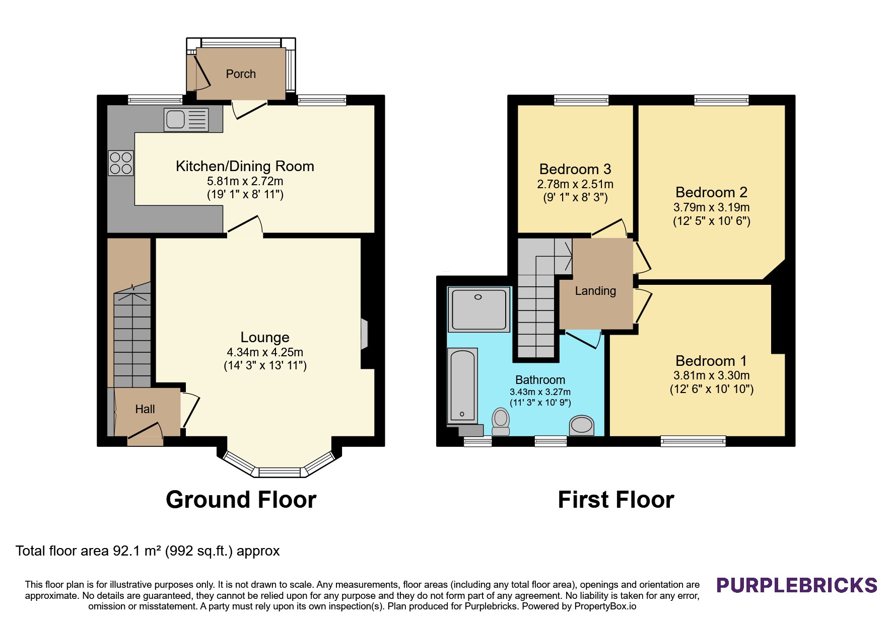 81, Falkland Road, Sunderland floorplan