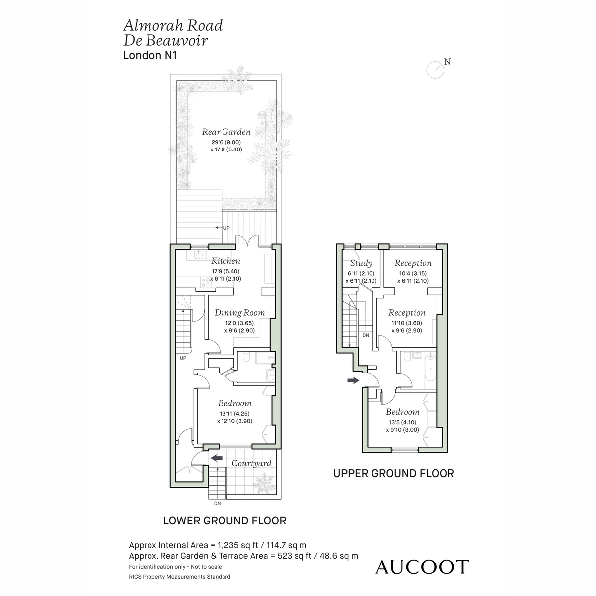Flat Garden flat, 21, Almorah Road, London floorplan