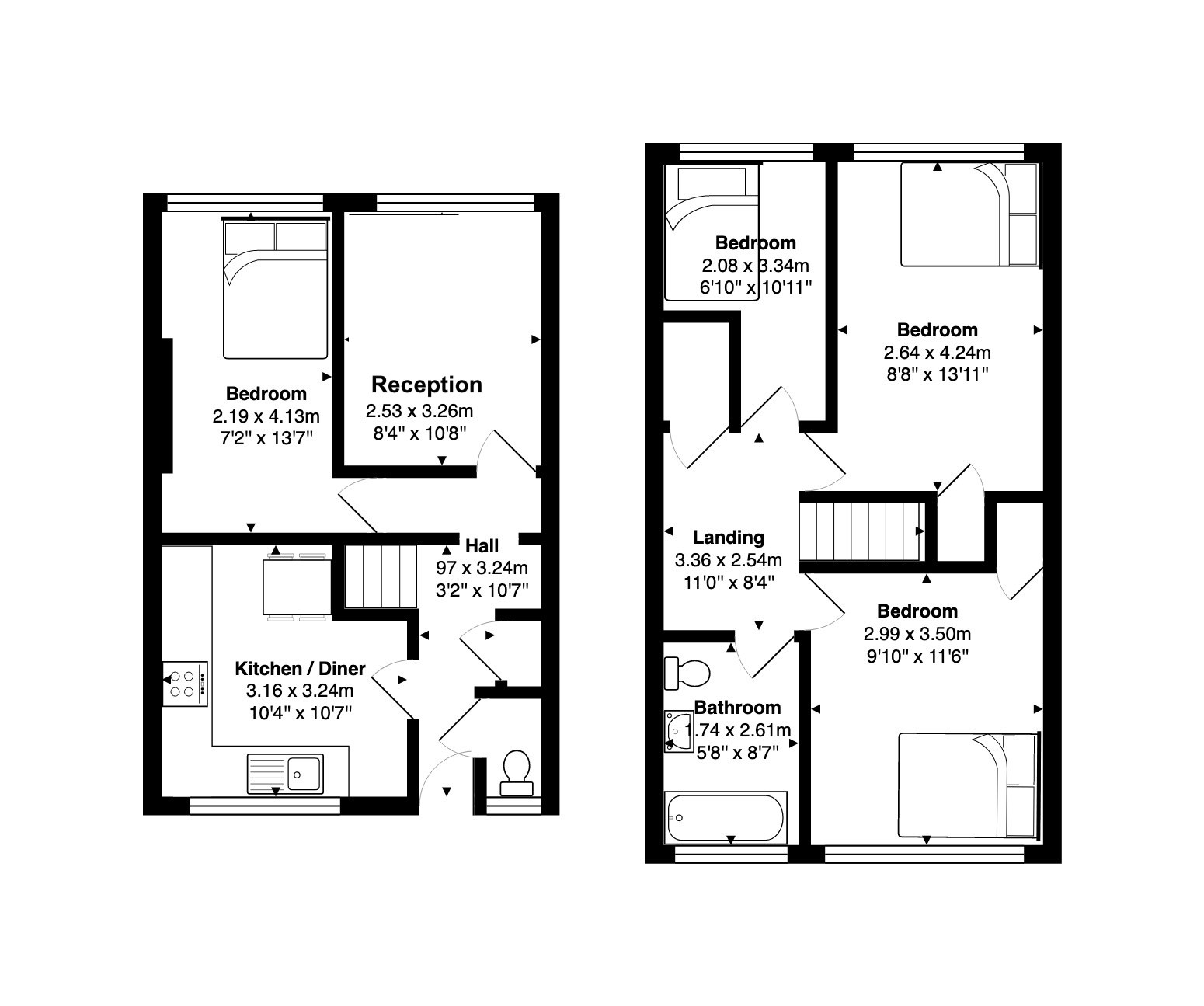 98, Broomfield Street, London floorplan