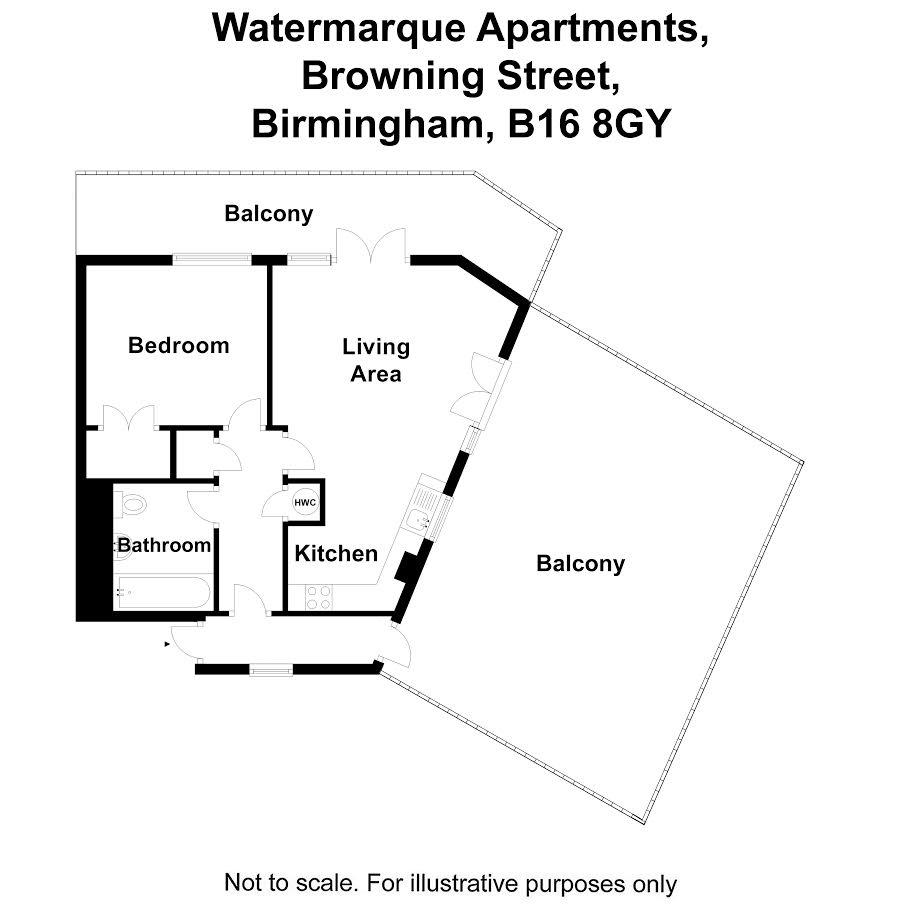 1 Bedrooms Flat for sale in Watermarque, 100 Browning Street, Birmingham B16