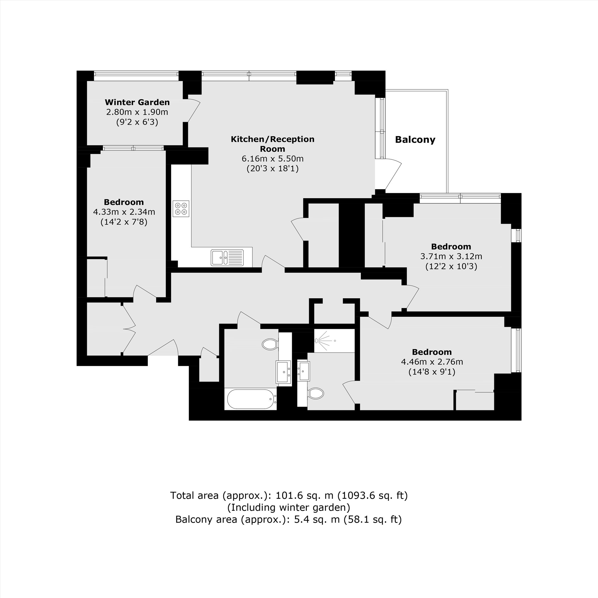 1501, Avalon Point, London floorplan
