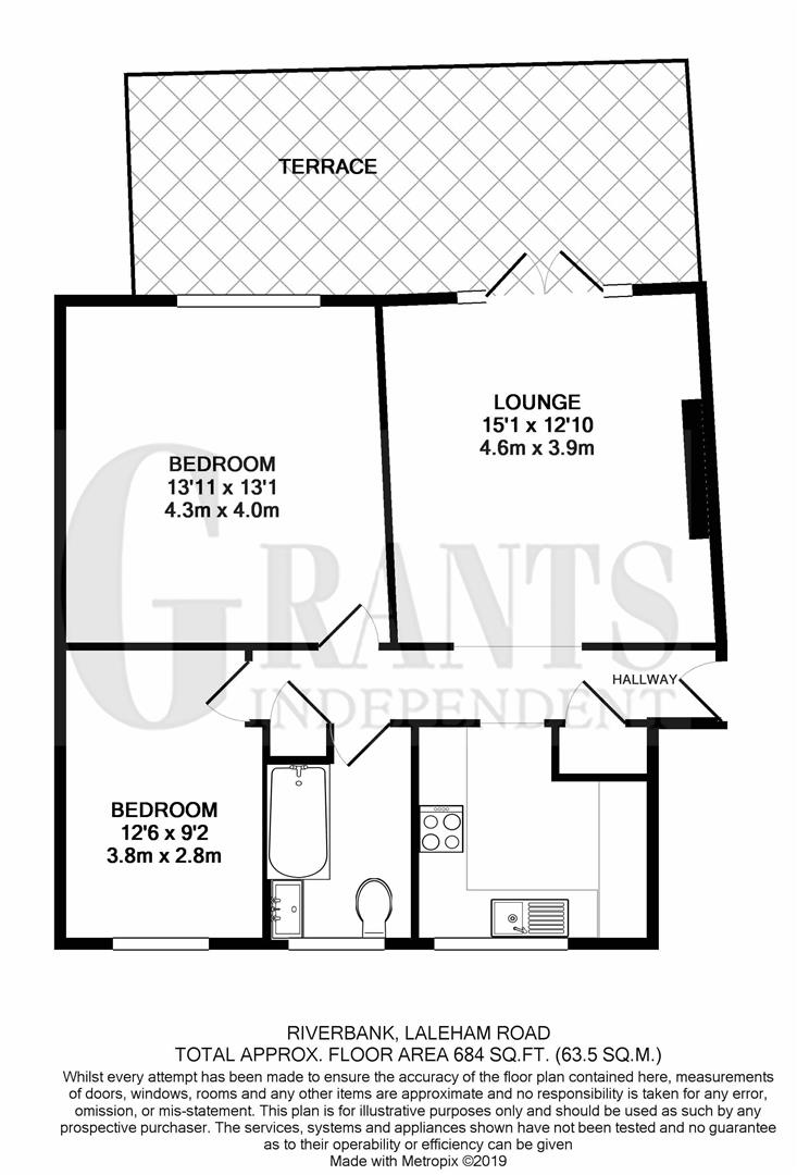 2 Bedrooms Flat for sale in Riverbank, Laleham Road, Staines-Upon-Thames TW18